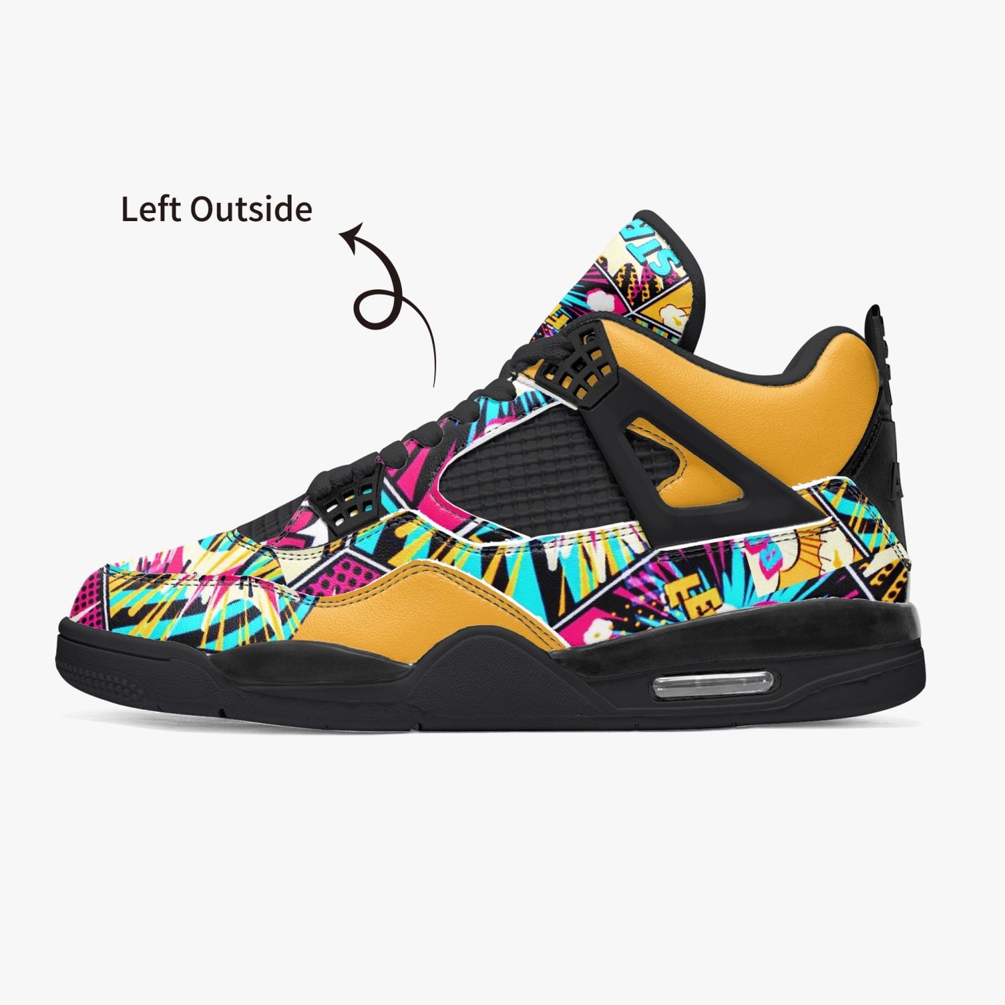 698. AJ4 Basketball Sneakers -Black Sole