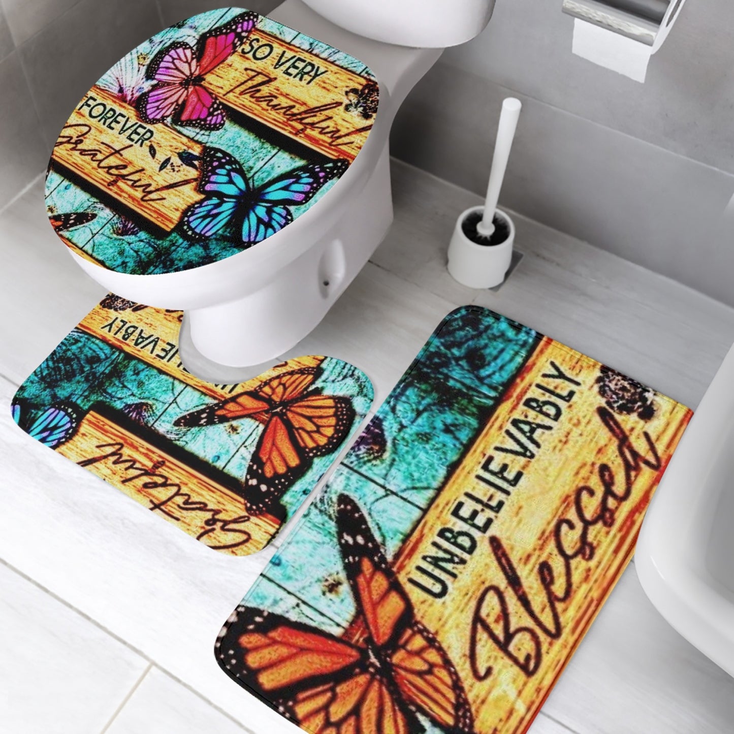 778. 3 Pcs Toilet Rug Set