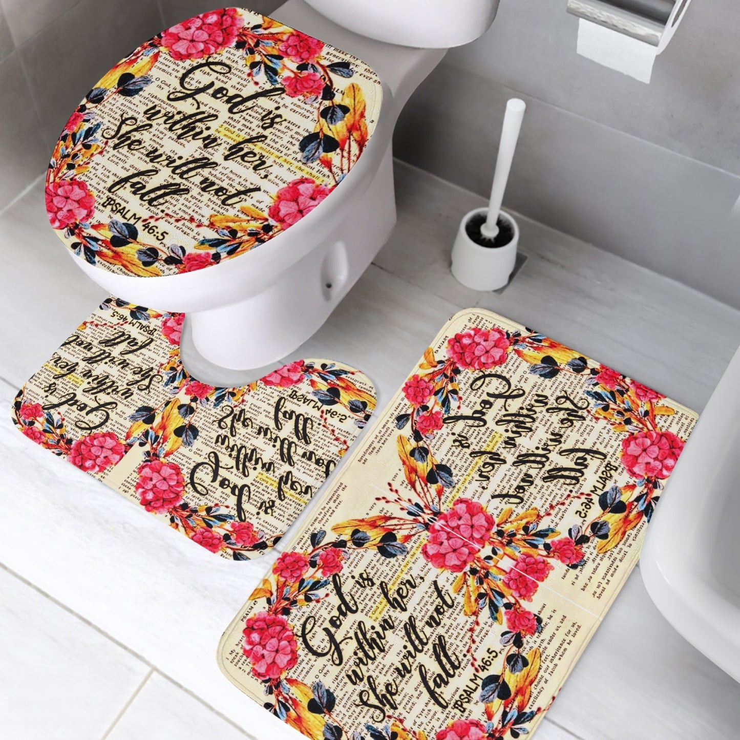 778. 3 Pcs Toilet Rug Set
