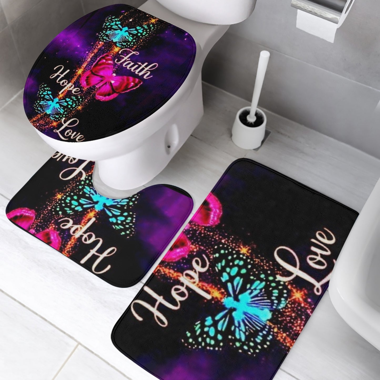 778. 3 Pcs Toilet Rug Set