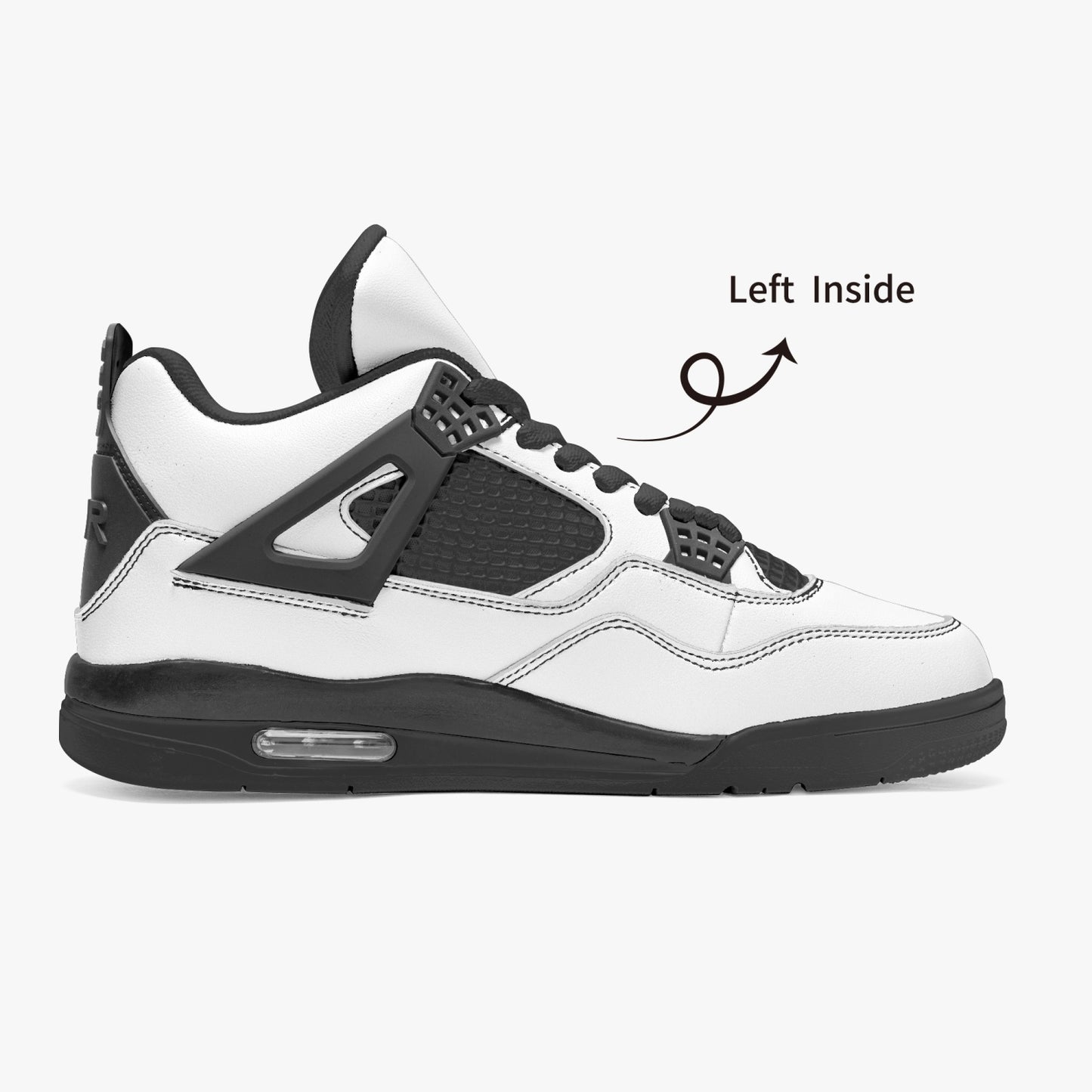 698. AJ4 Basketball Sneakers -Black Sole