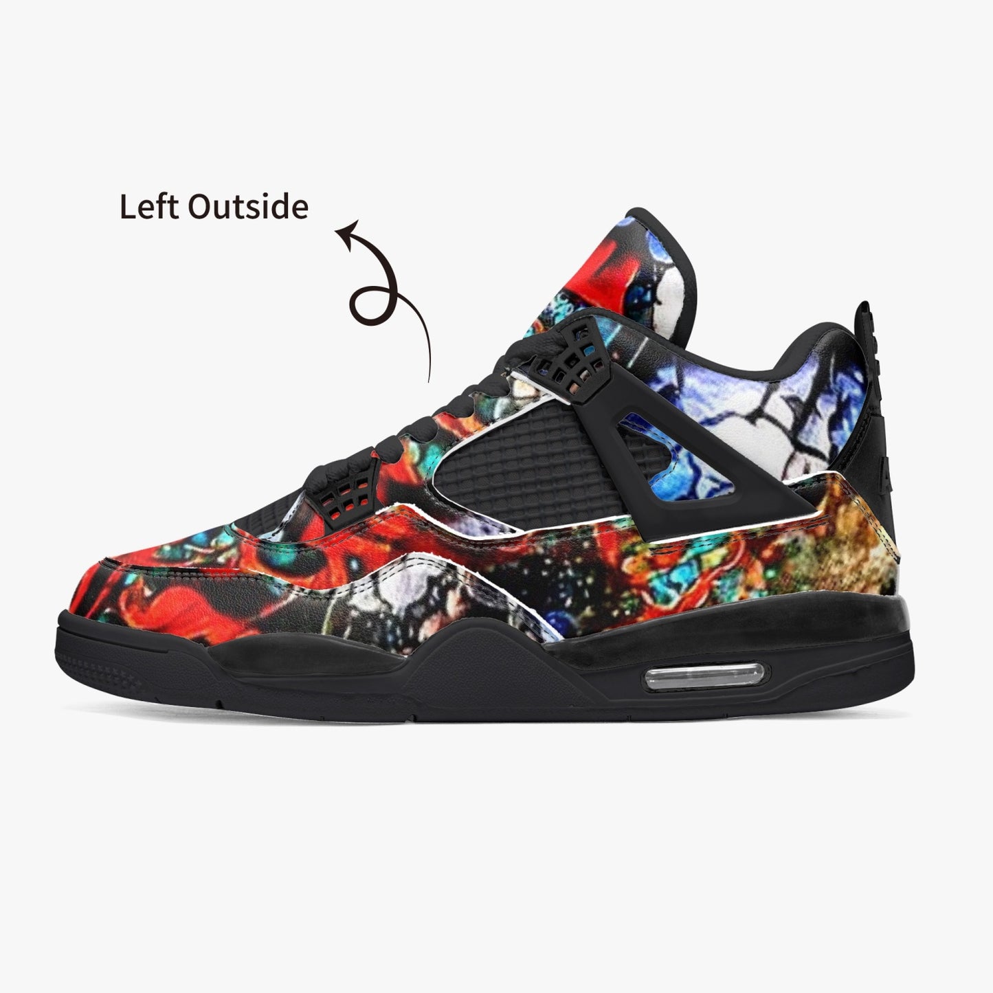 698. AJ4 Basketball Sneakers -Black Sole