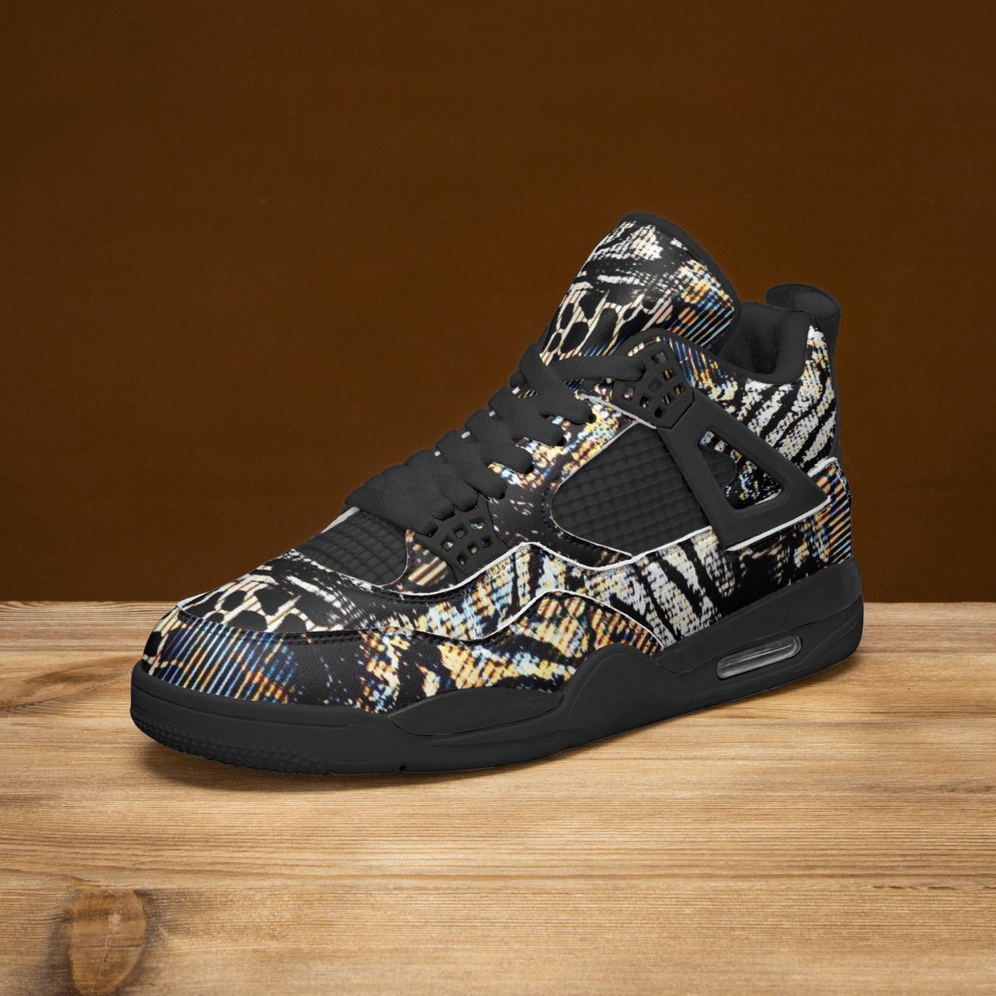 698. AJ4 Basketball Sneakers -Black Sole
