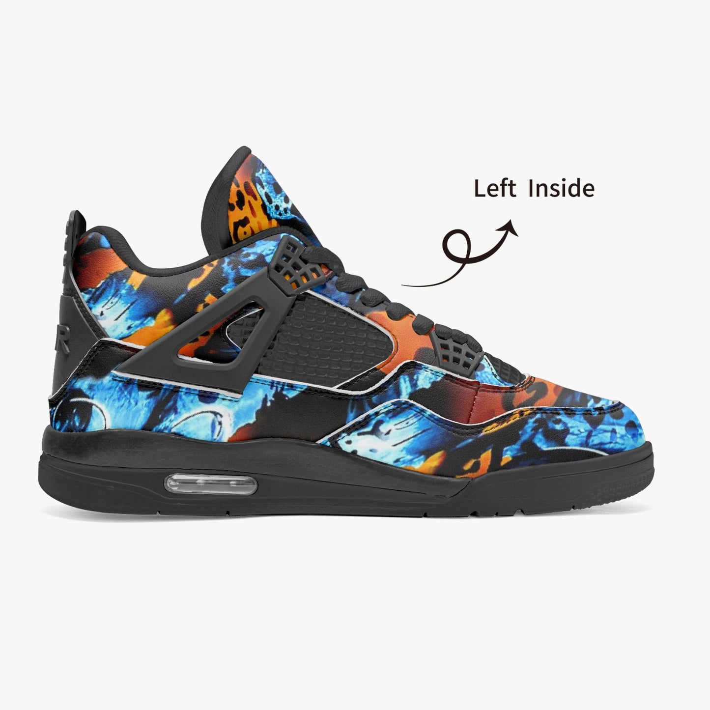 698. AJ4 Basketball Sneakers -Black Sole