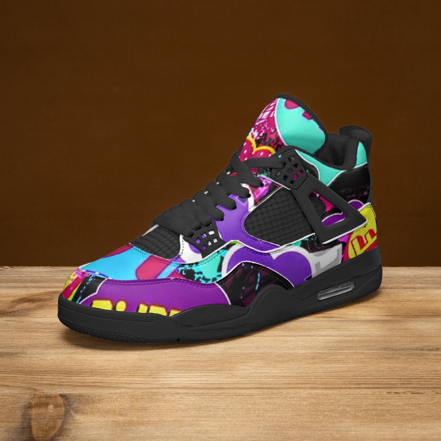 698. AJ4 Basketball Sneakers -Black Sole