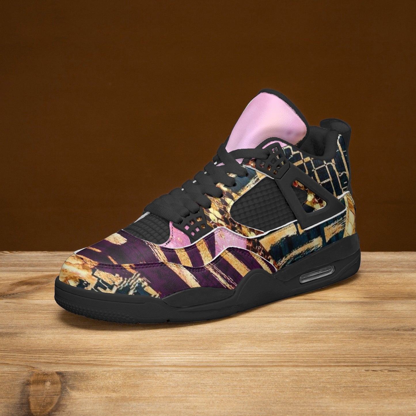 698. AJ4 Basketball Sneakers -Black Sole