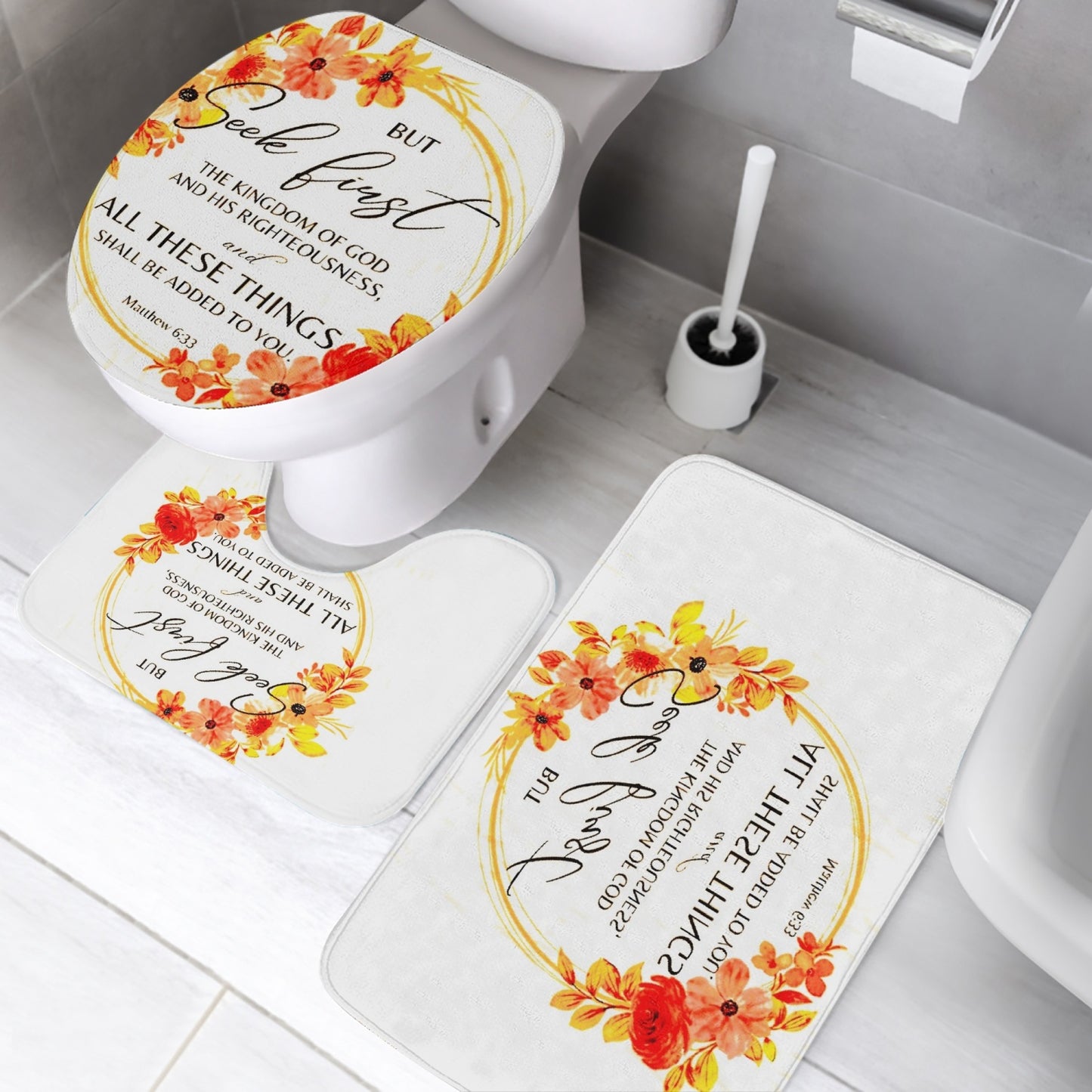 778. 3 Pcs Toilet Rug Set