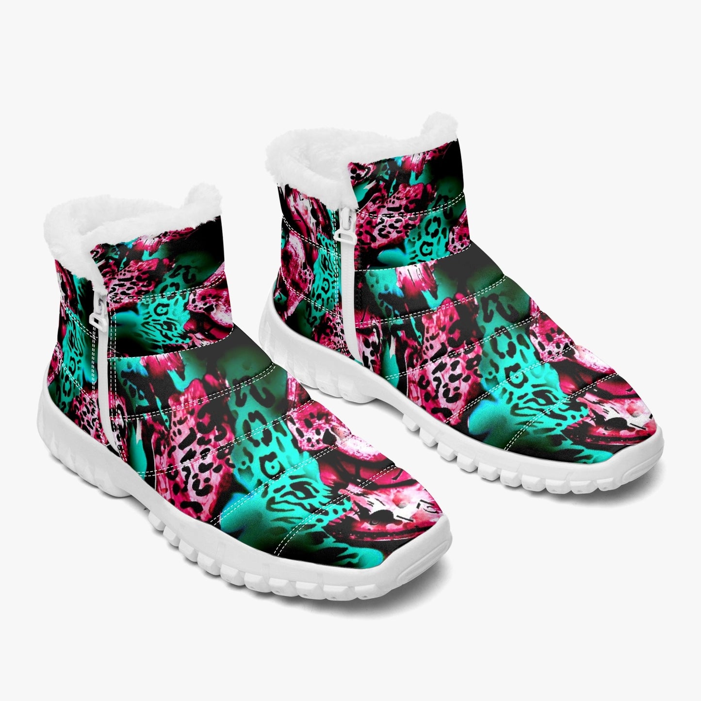 446. Cotton-pad Fur Zipper Up Boots