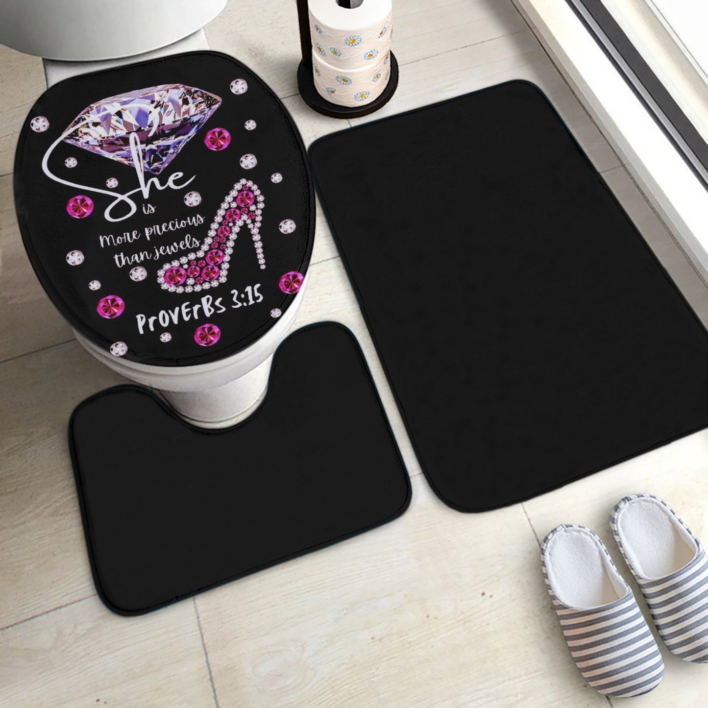 778. 3 Pcs Toilet Rug Set