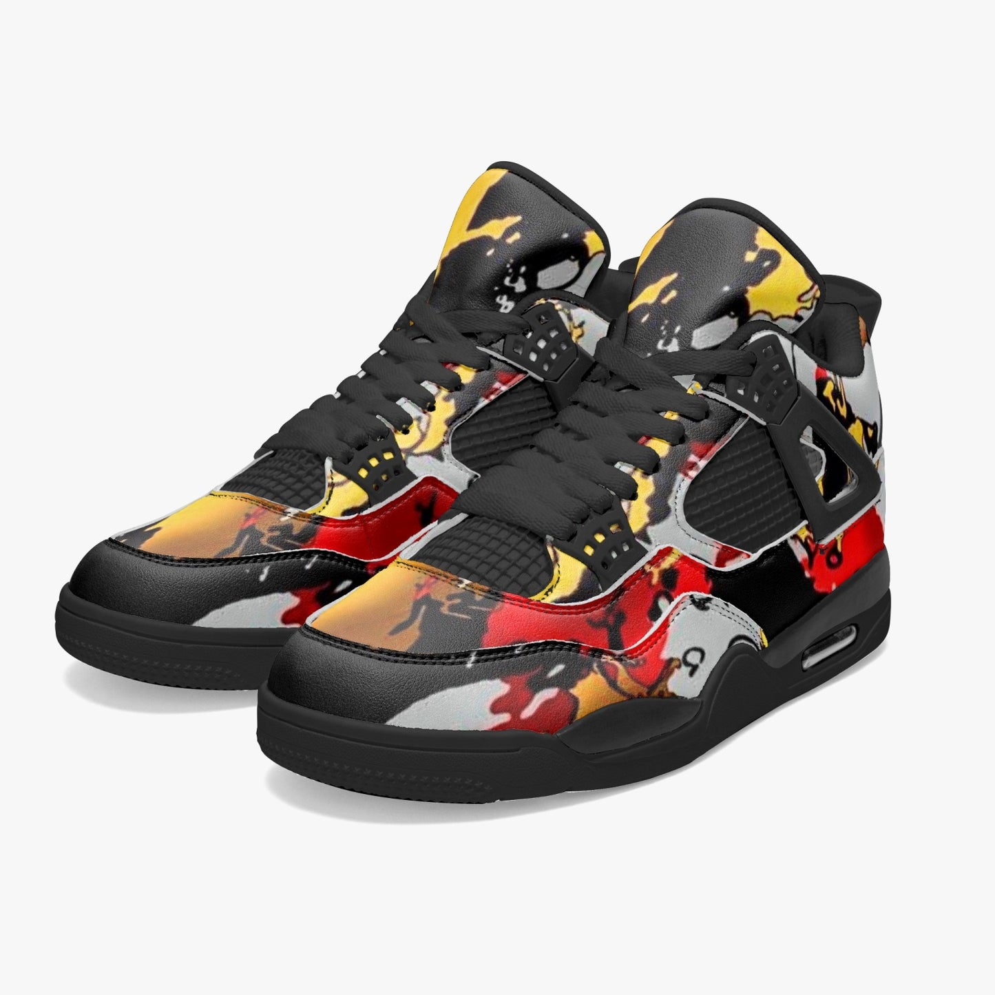 698. AJ4 Basketball Sneakers -Black Sole