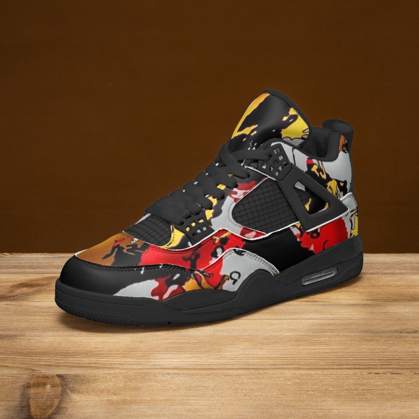 698. AJ4 Basketball Sneakers -Black Sole