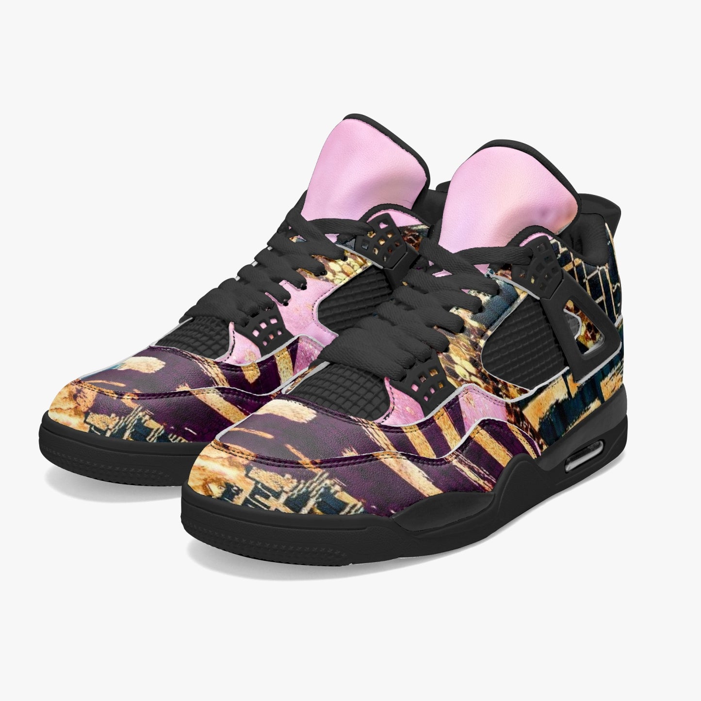 698. AJ4 Basketball Sneakers -Black Sole