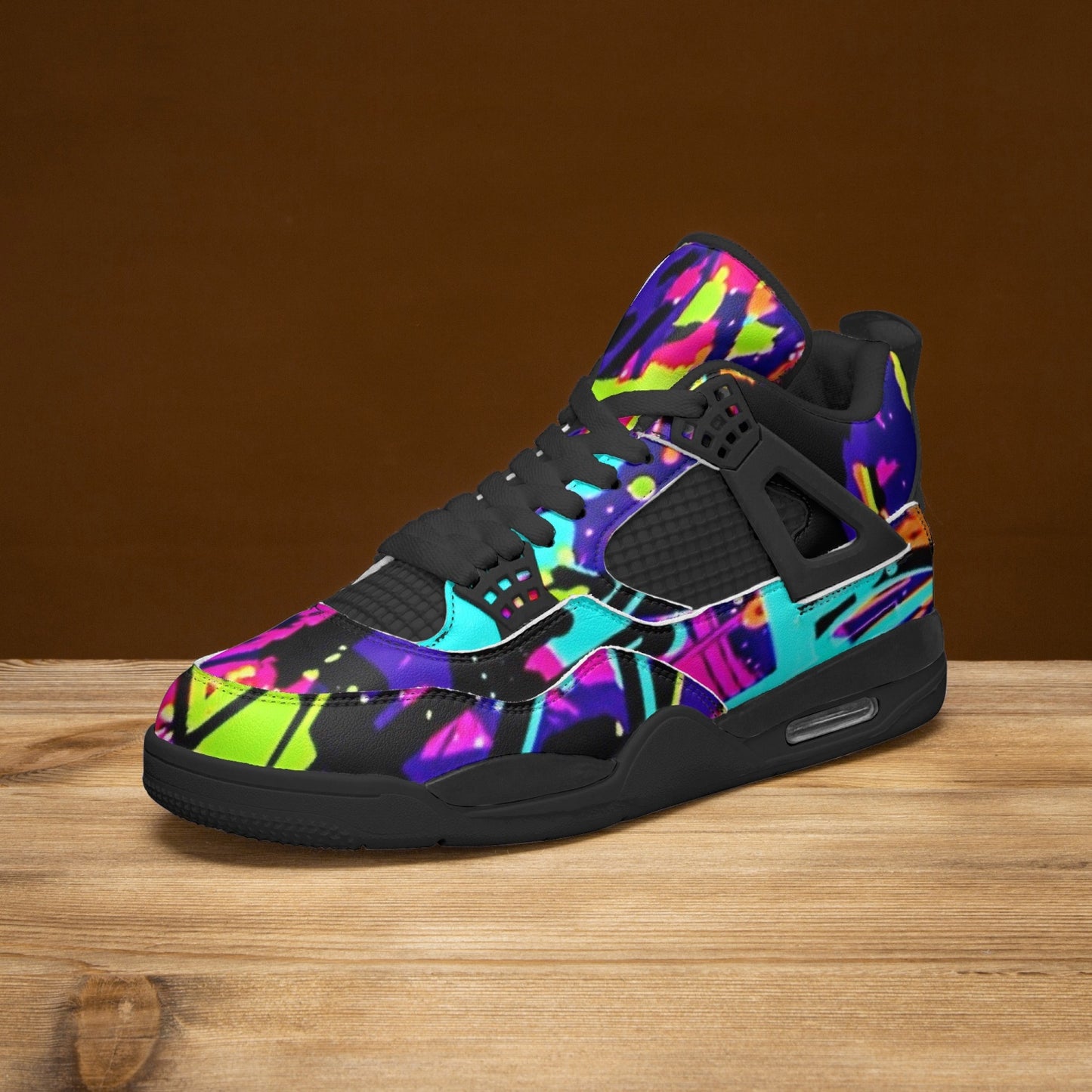 698. AJ4 Basketball Sneakers -Black Sole