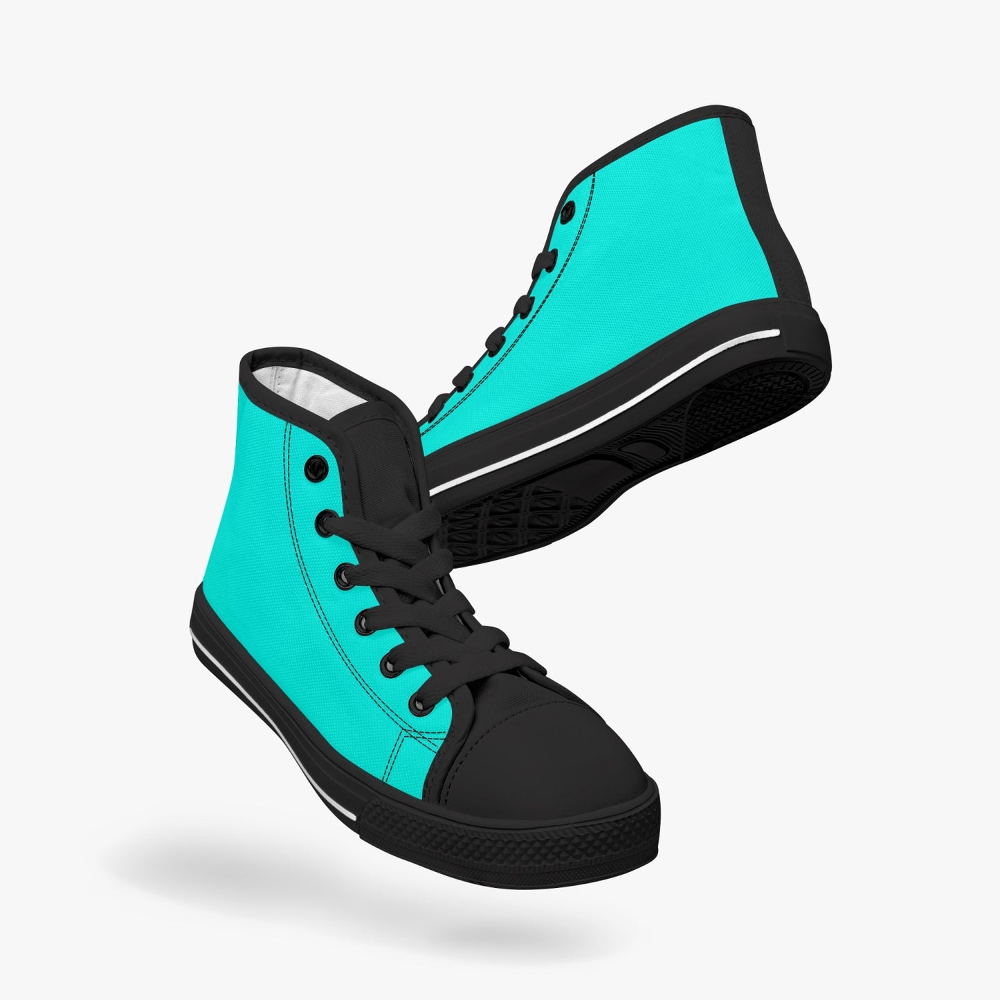 412. Kid’s High-Top Canvas Shoes-Black