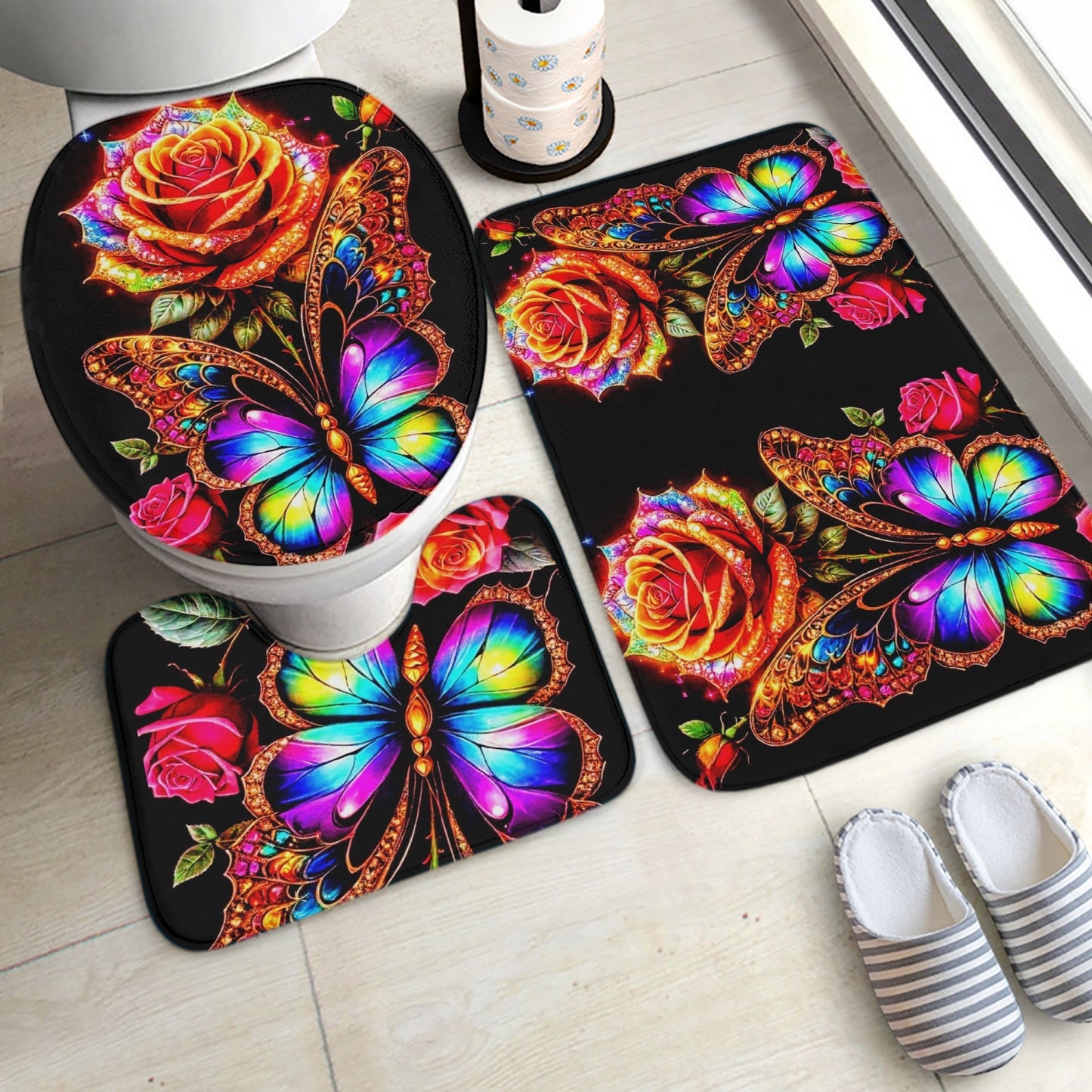 778. 3 Pcs Toilet Rug Set