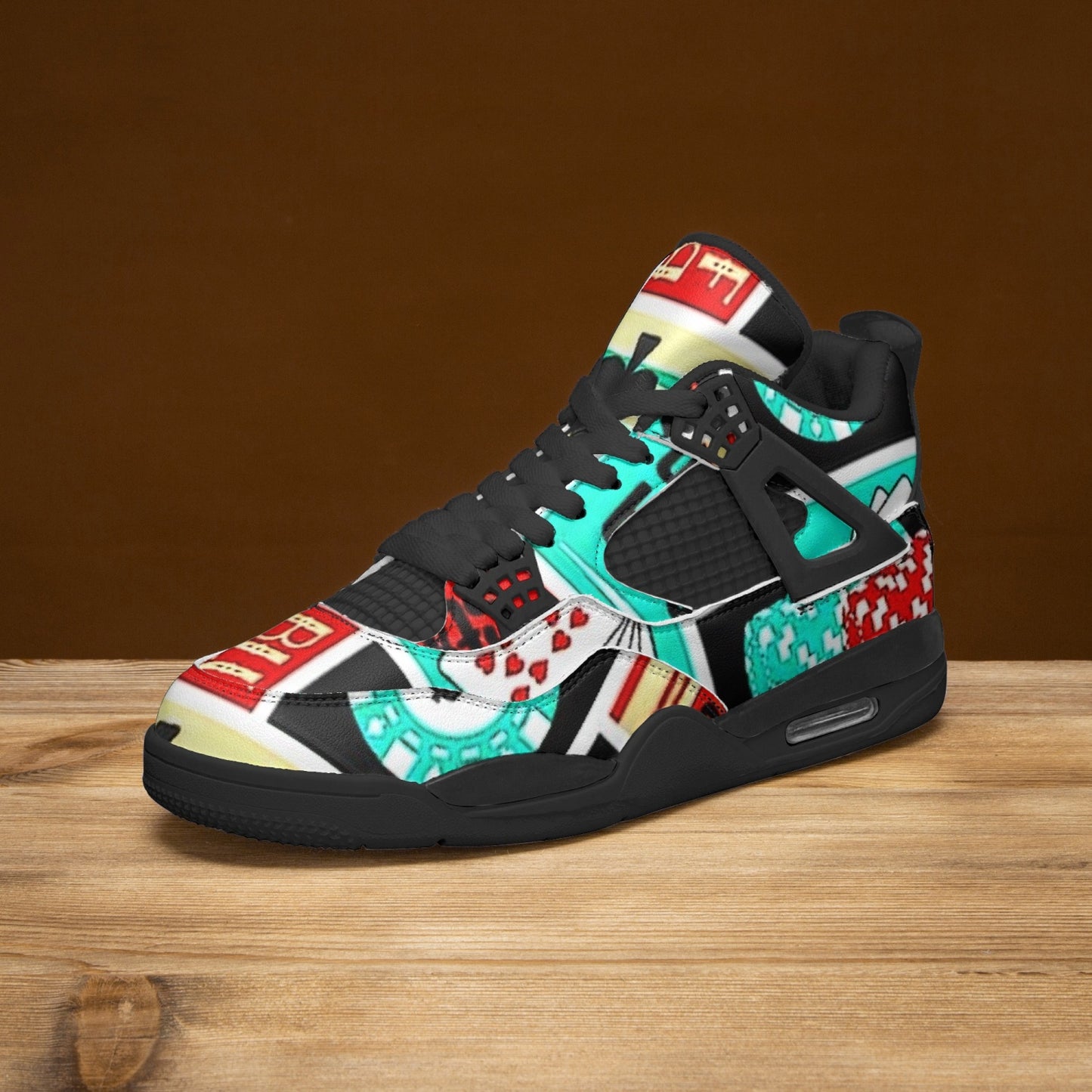 698. AJ4 Basketball Sneakers -Black Sole