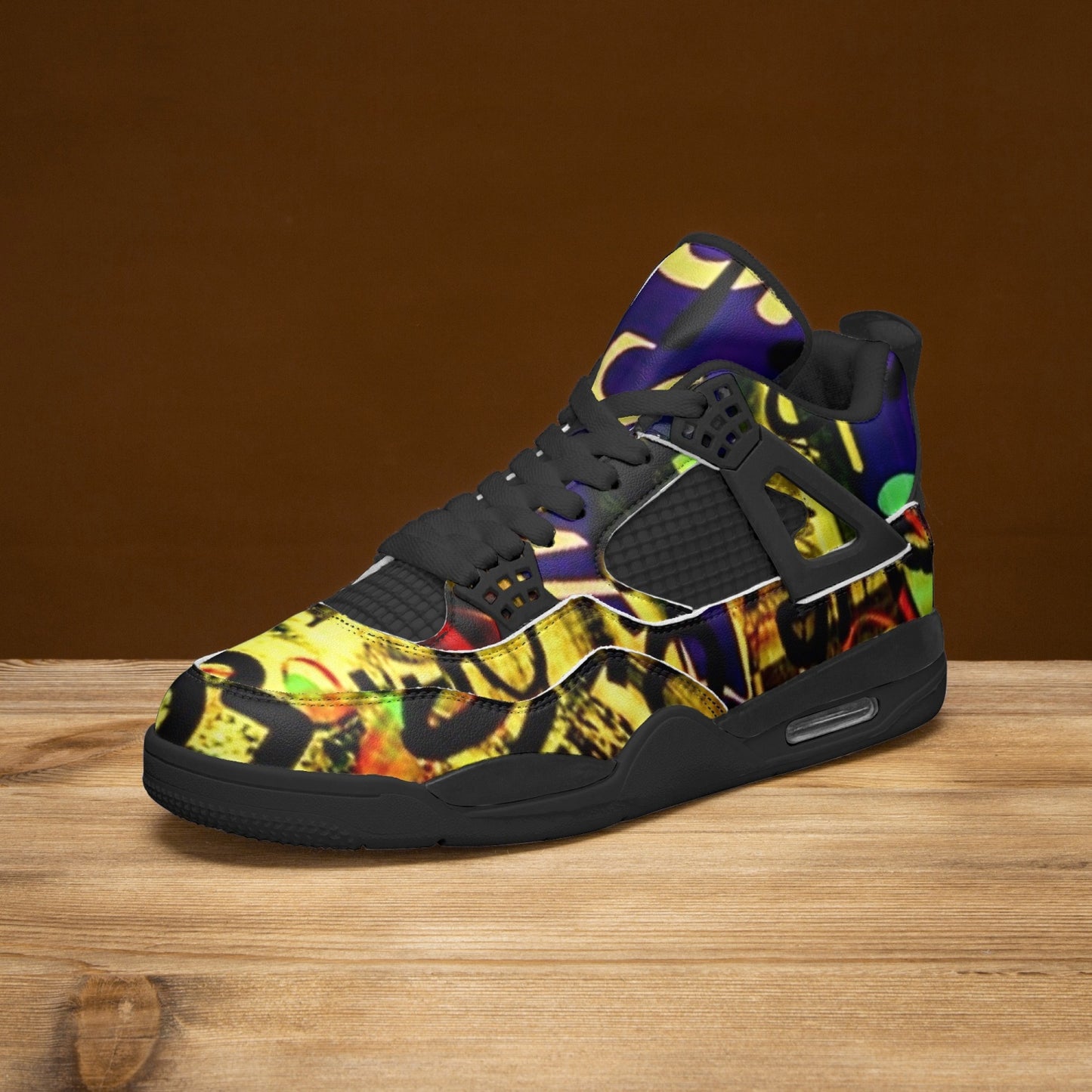 698. AJ4 Basketball Sneakers -Black Sole