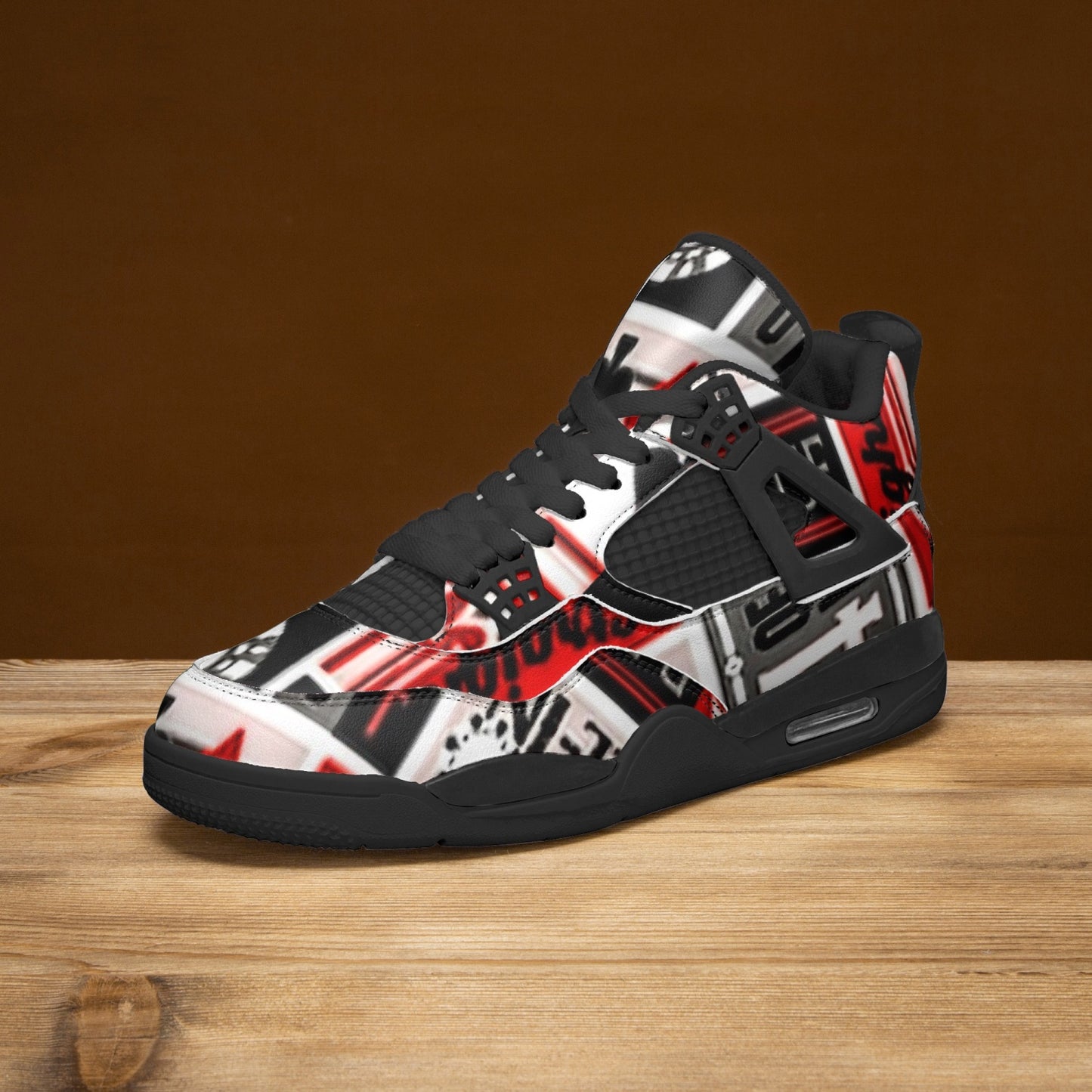 698. AJ4 Basketball Sneakers -Black Sole