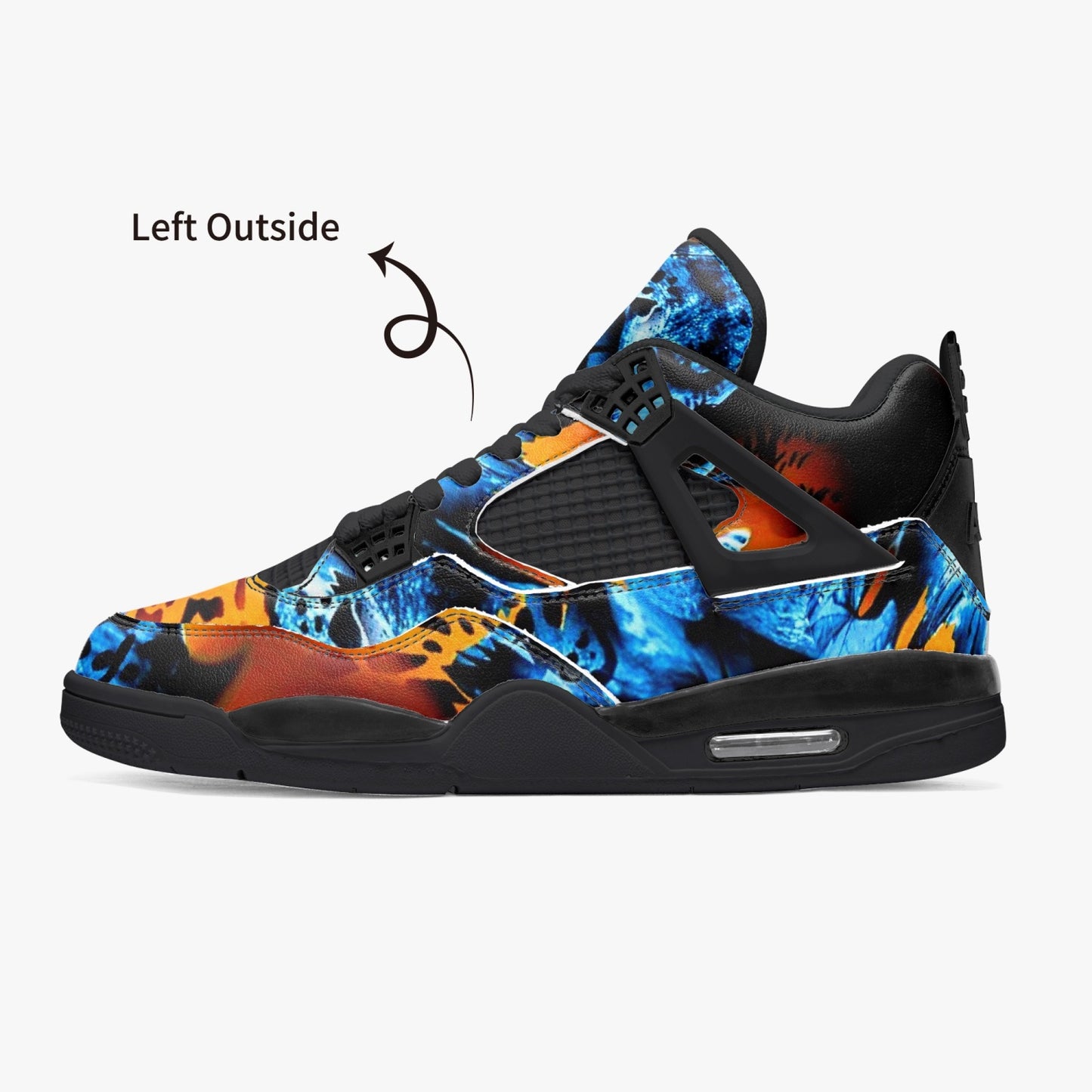 698. AJ4 Basketball Sneakers -Black Sole