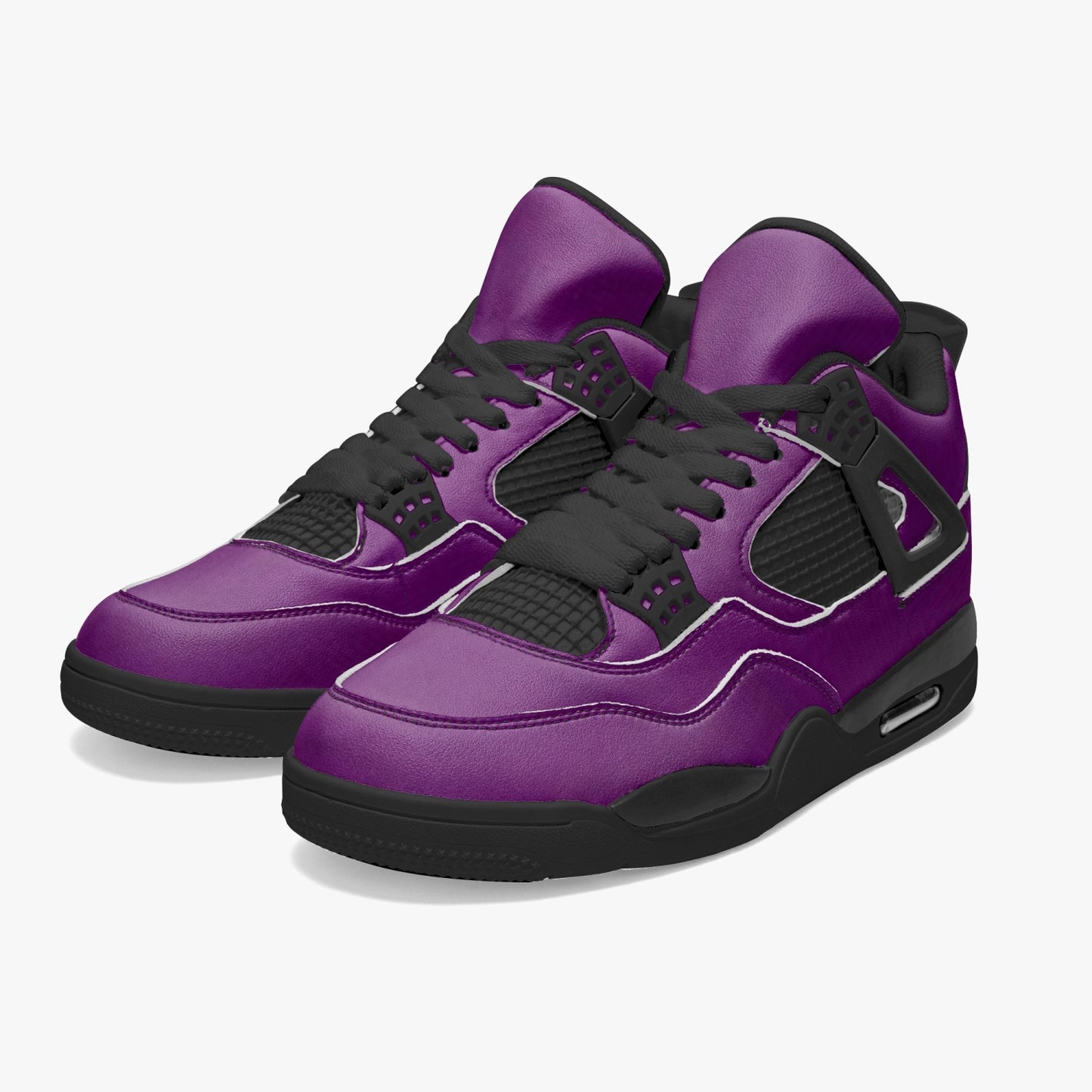 698. AJ4 Basketball Sneakers -Black Sole