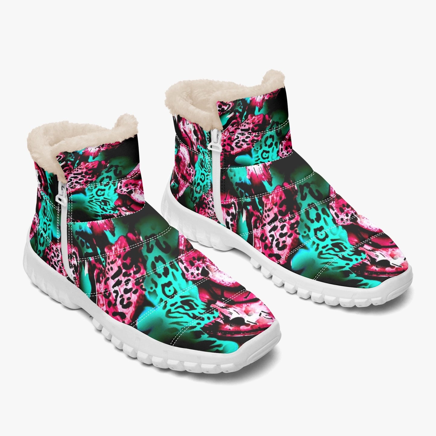 446. Cotton-pad Fur Zipper Up Boots