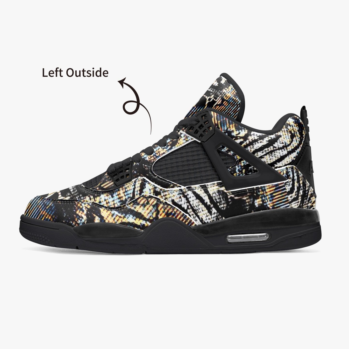 698. AJ4 Basketball Sneakers -Black Sole
