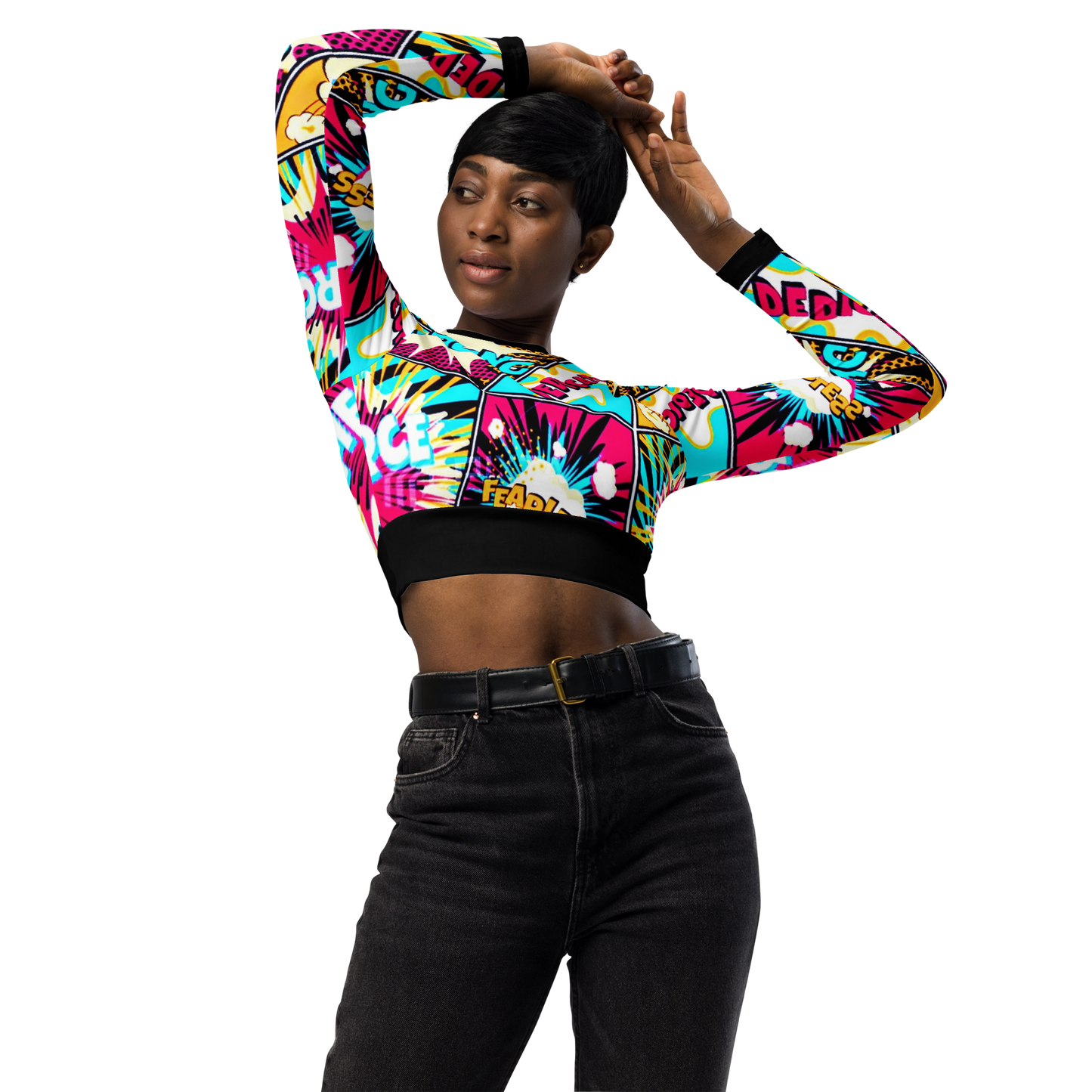 long-sleeve crop top