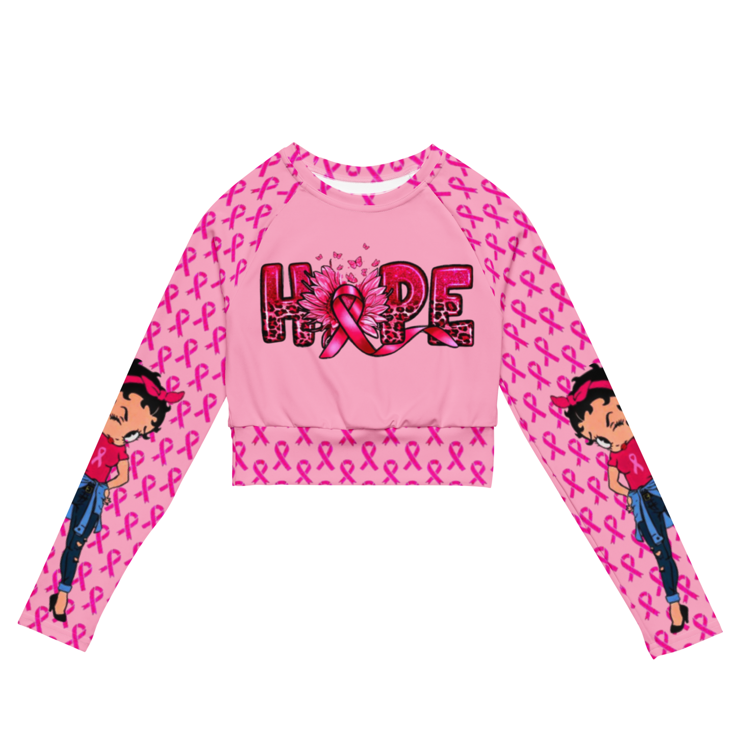 long-sleeve crop top