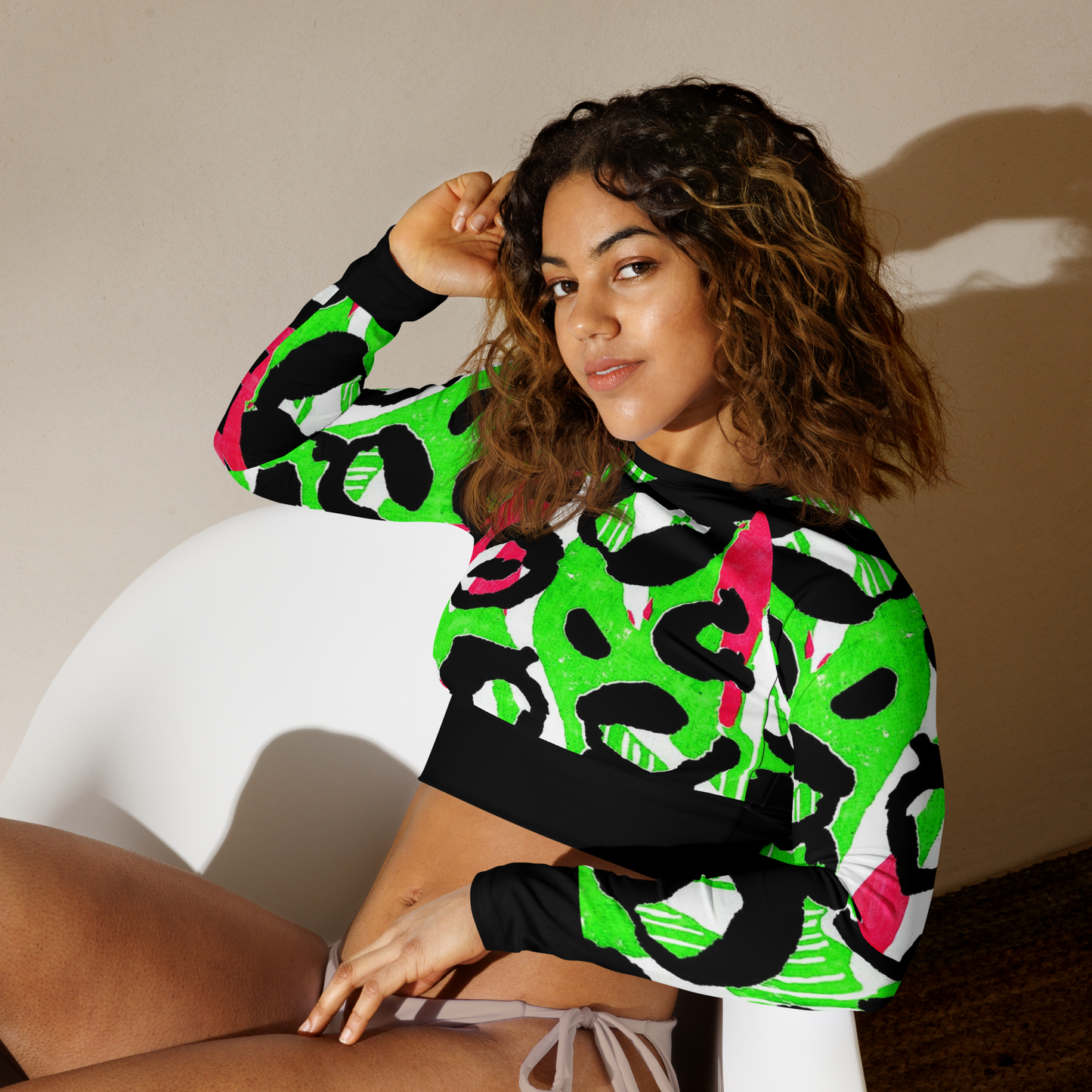 long-sleeve crop top