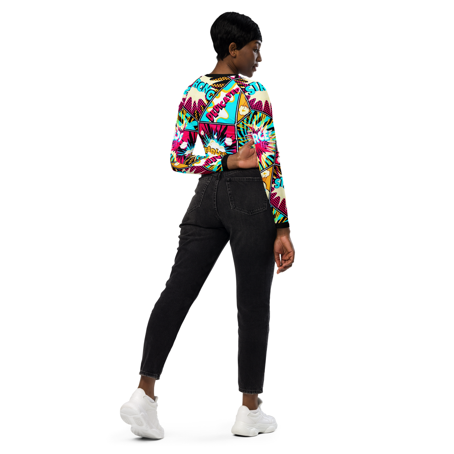 long-sleeve crop top
