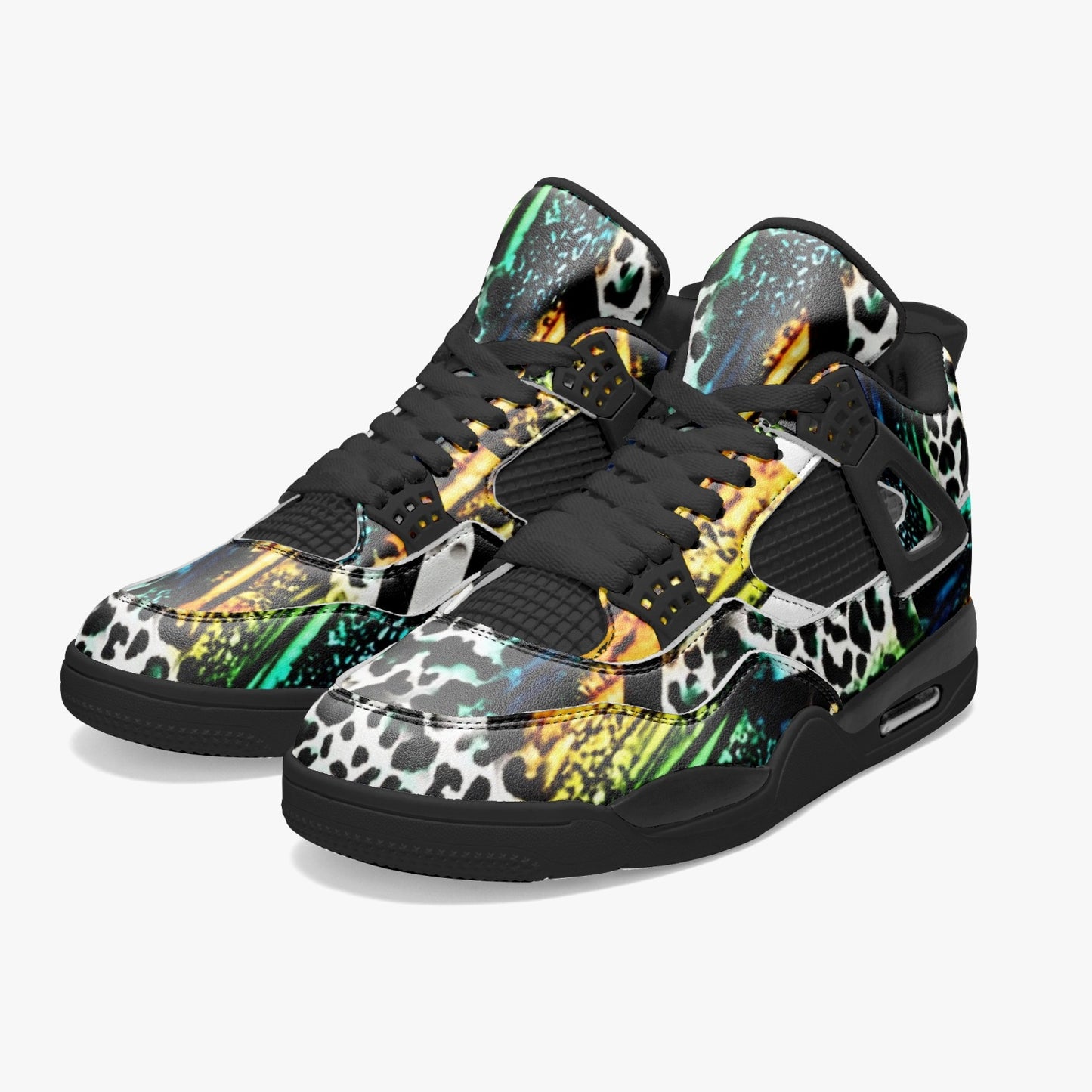 698. AJ4 Basketball Sneakers -Black Sole