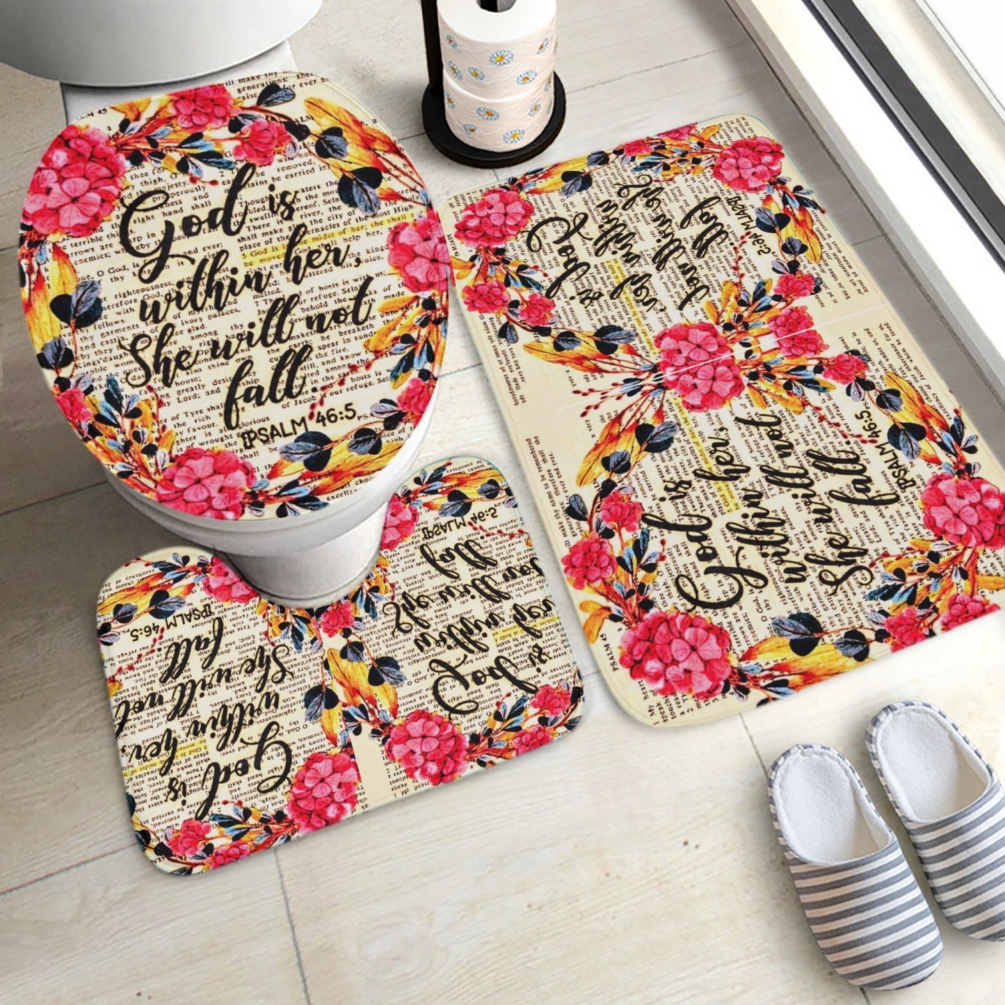 778. 3 Pcs Toilet Rug Set