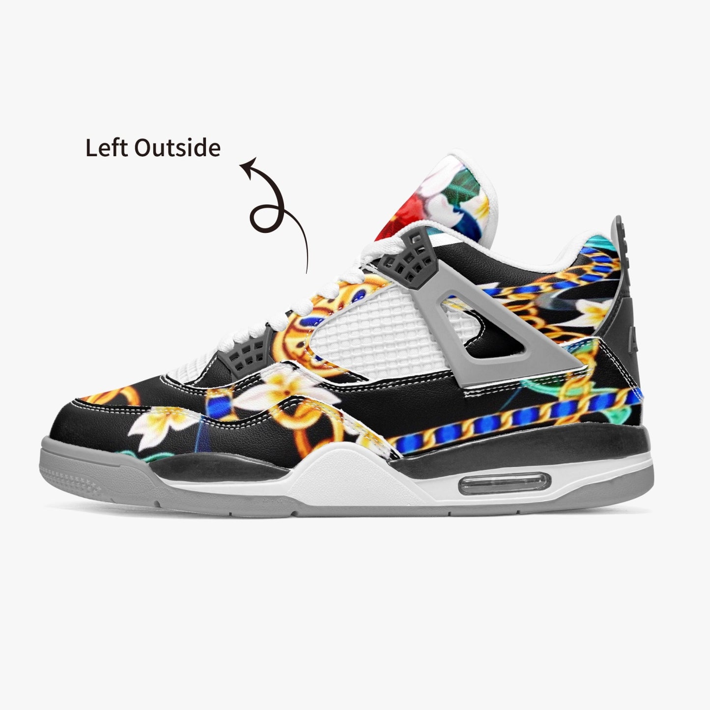 699. AJ4 Basketball Sneakers -Grey Sole