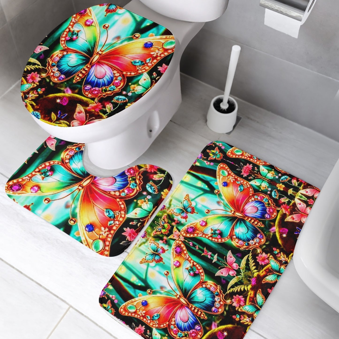 778. 3 Pcs Toilet Rug Set