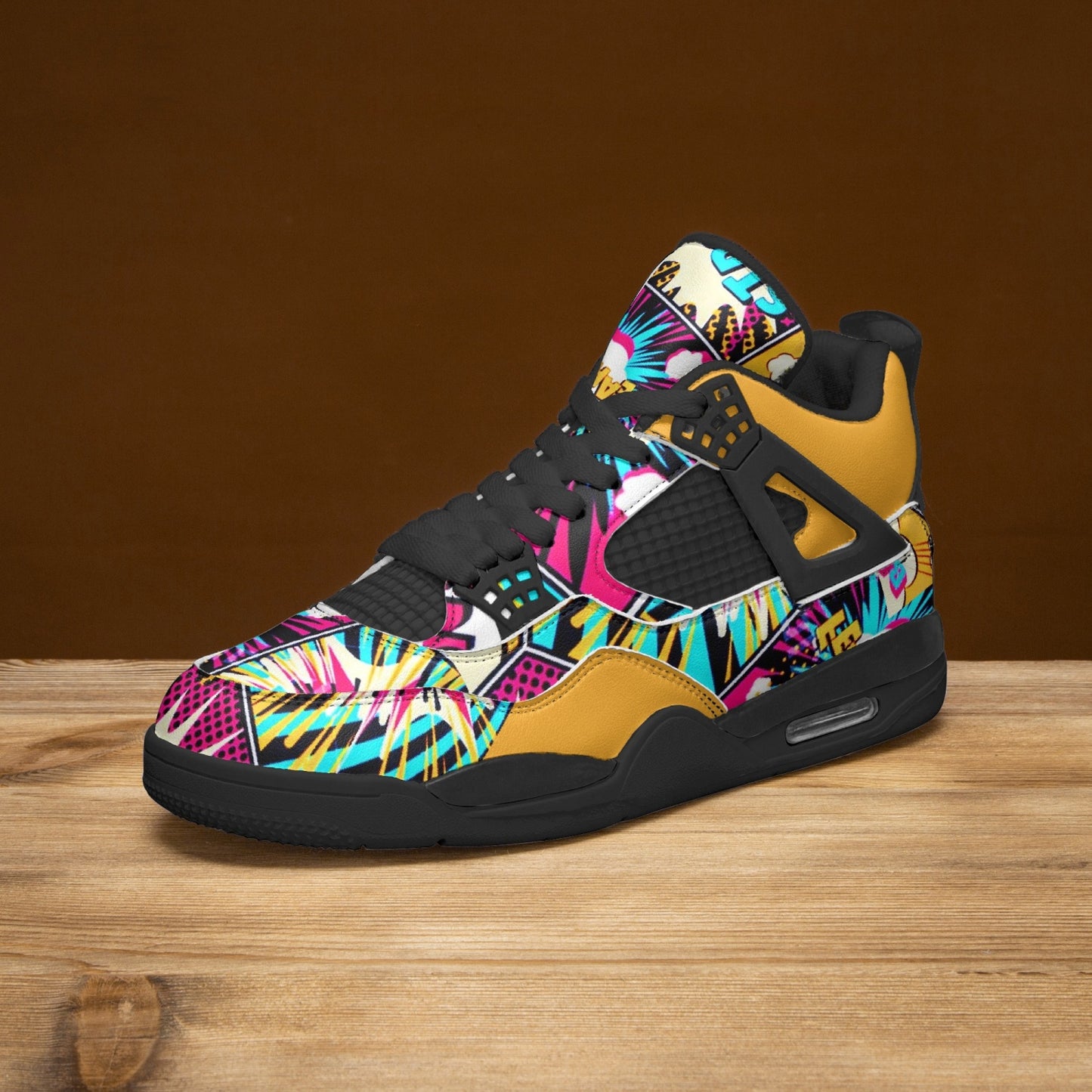 698. AJ4 Basketball Sneakers -Black Sole