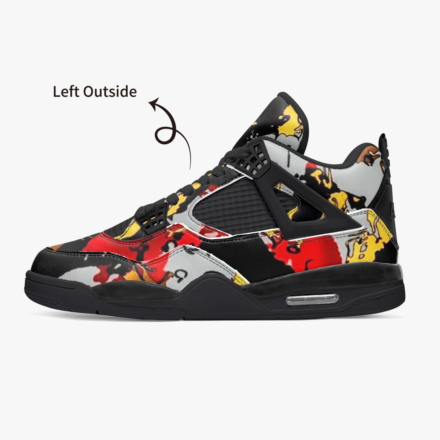 698. AJ4 Basketball Sneakers -Black Sole