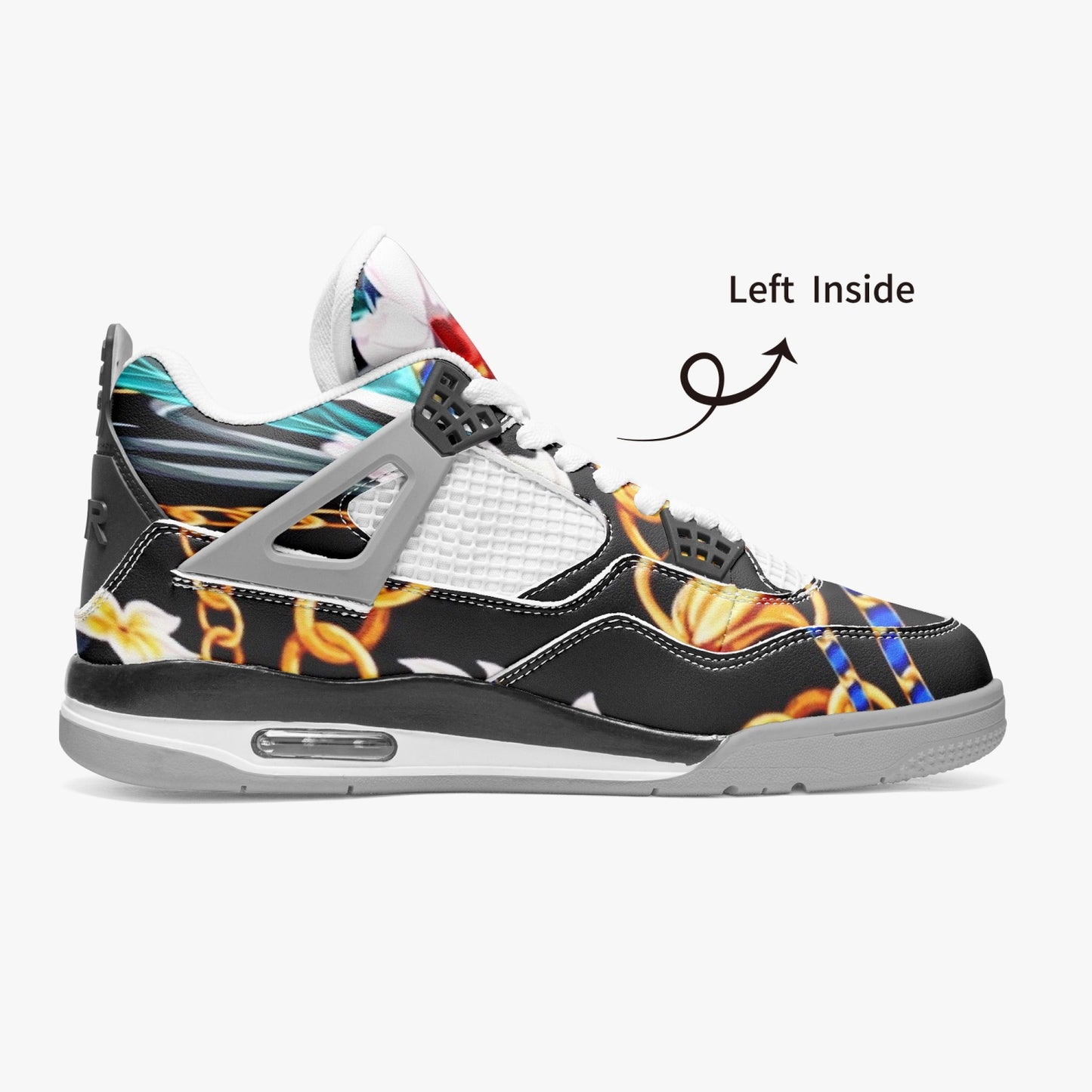 699. AJ4 Basketball Sneakers -Grey Sole