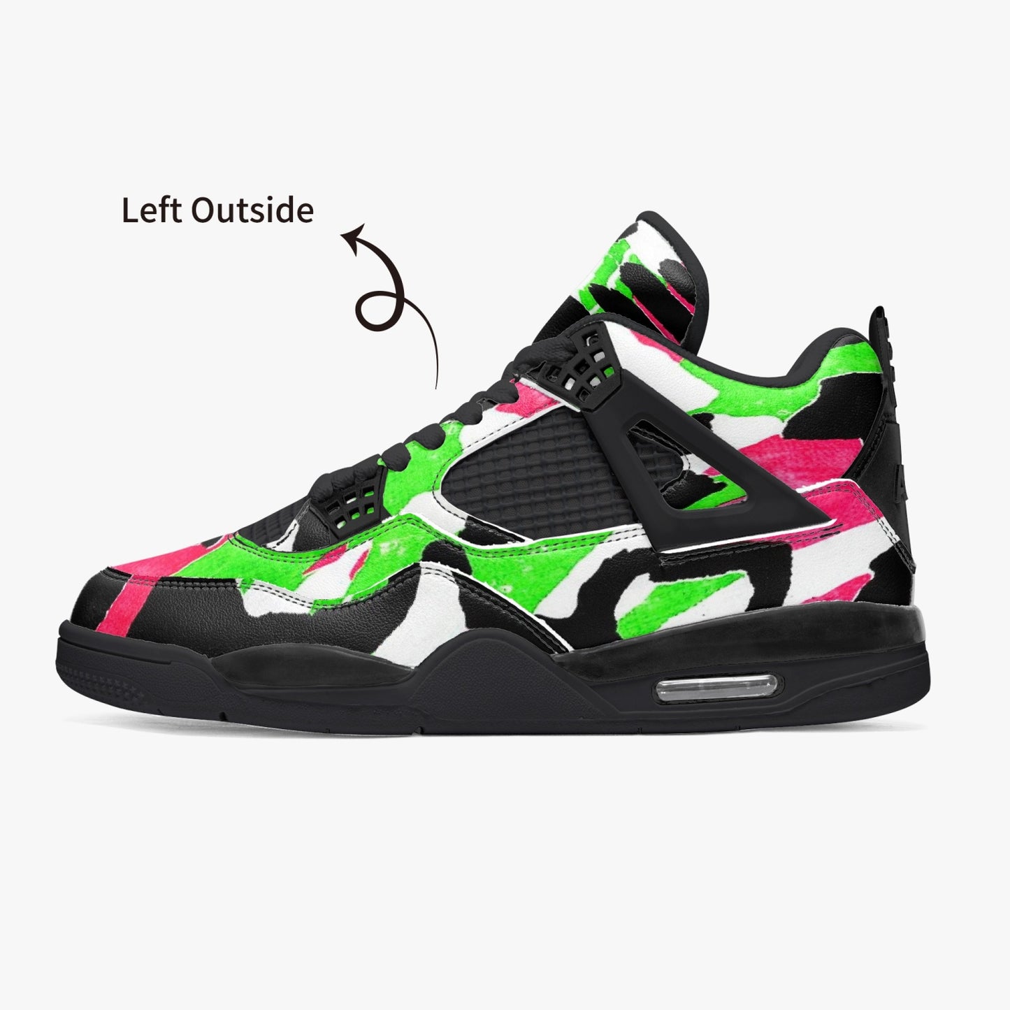 698. AJ4 Basketball Sneakers -Black Sole