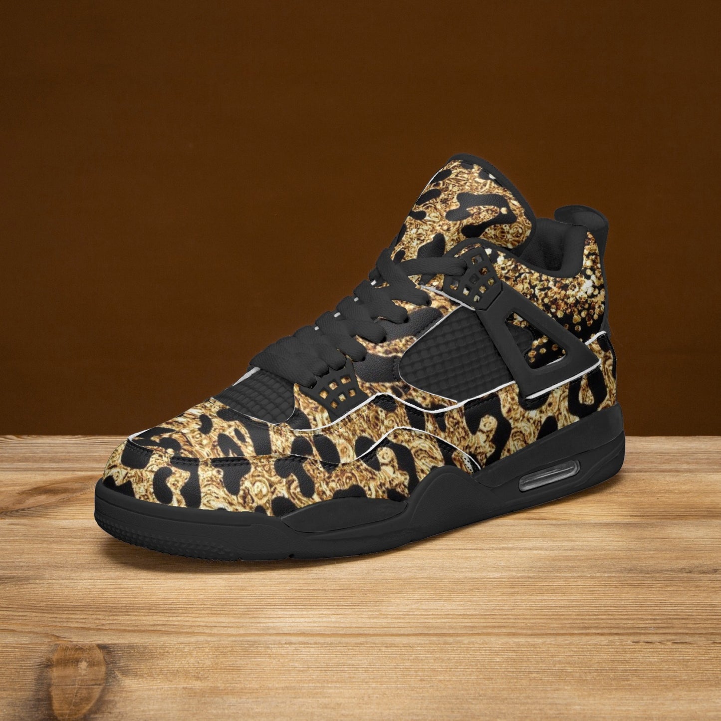 698. AJ4 Basketball Sneakers -Black Sole