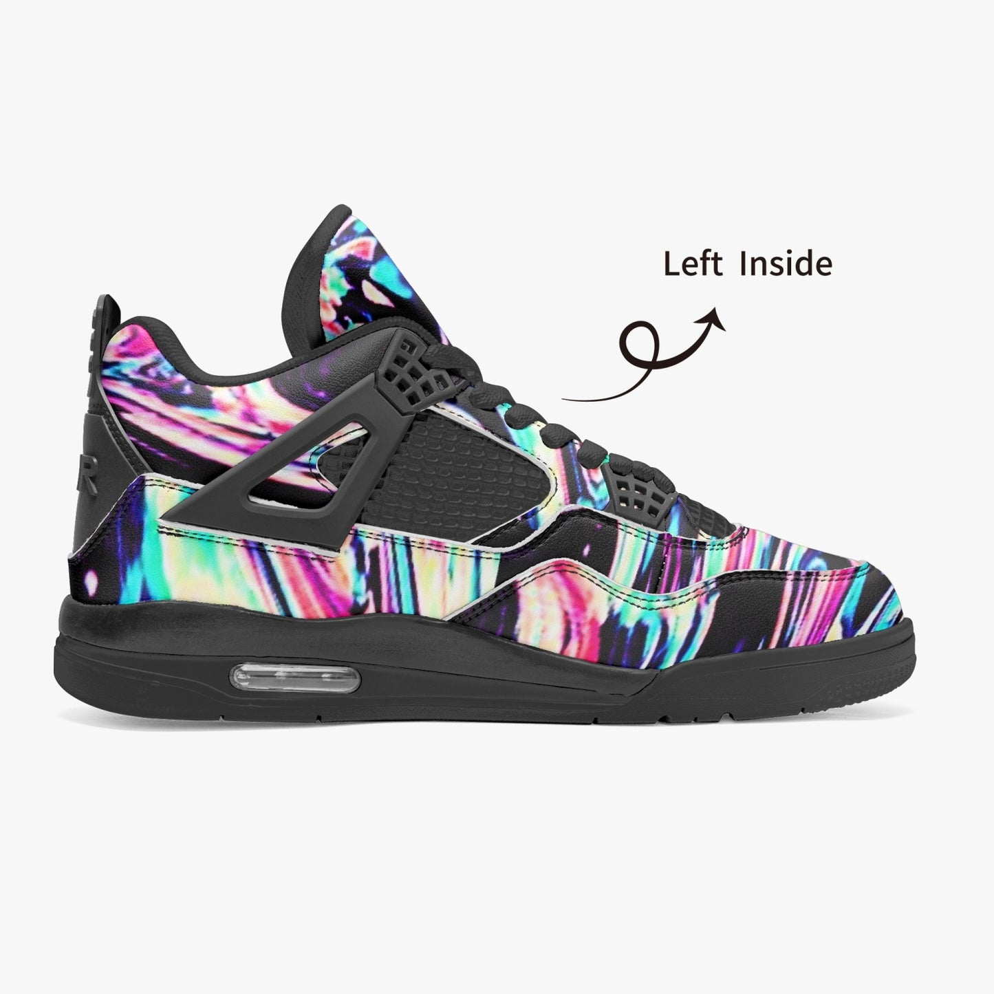 698. AJ4 Basketball Sneakers -Black Sole