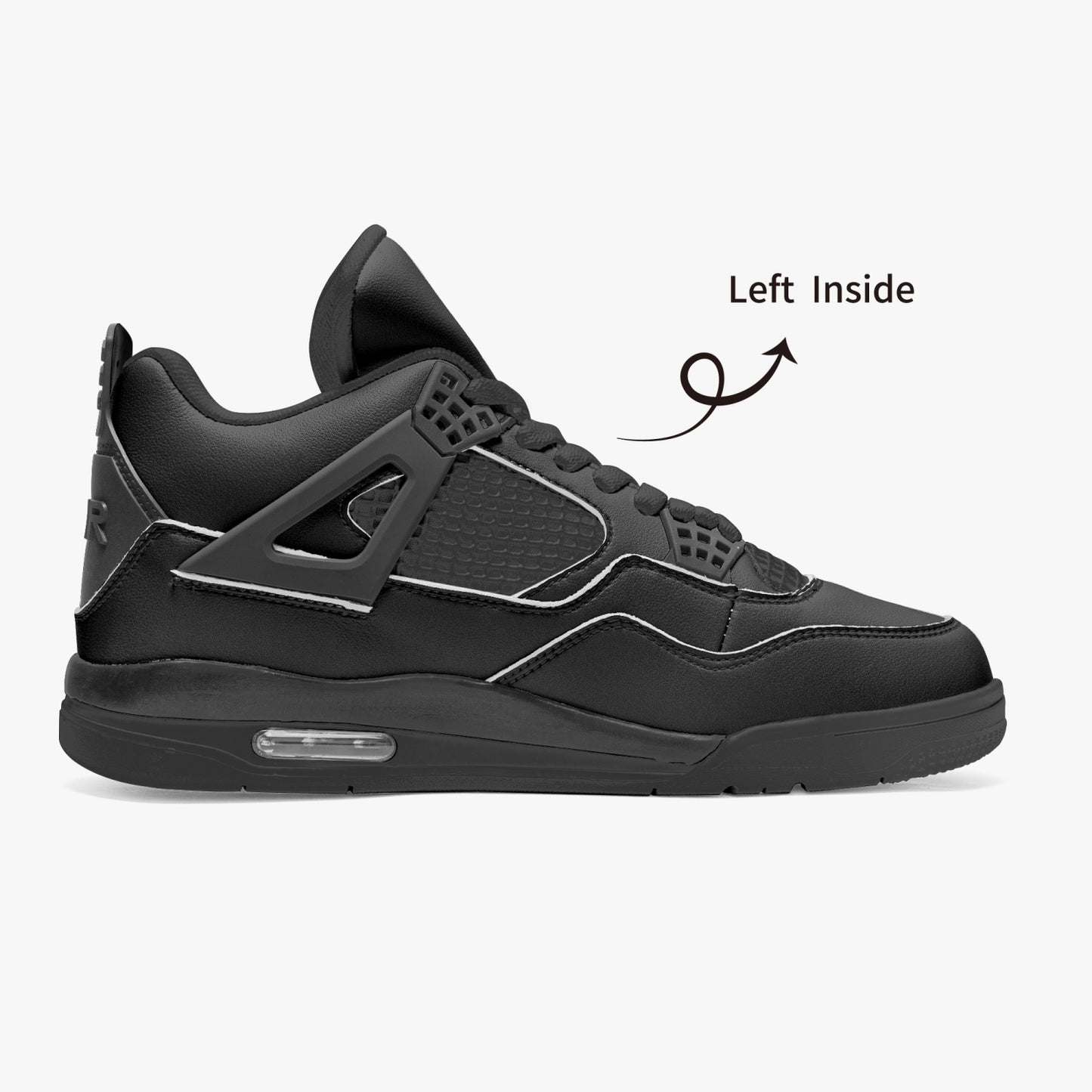 698. AJ4 Basketball Sneakers -Black Sole
