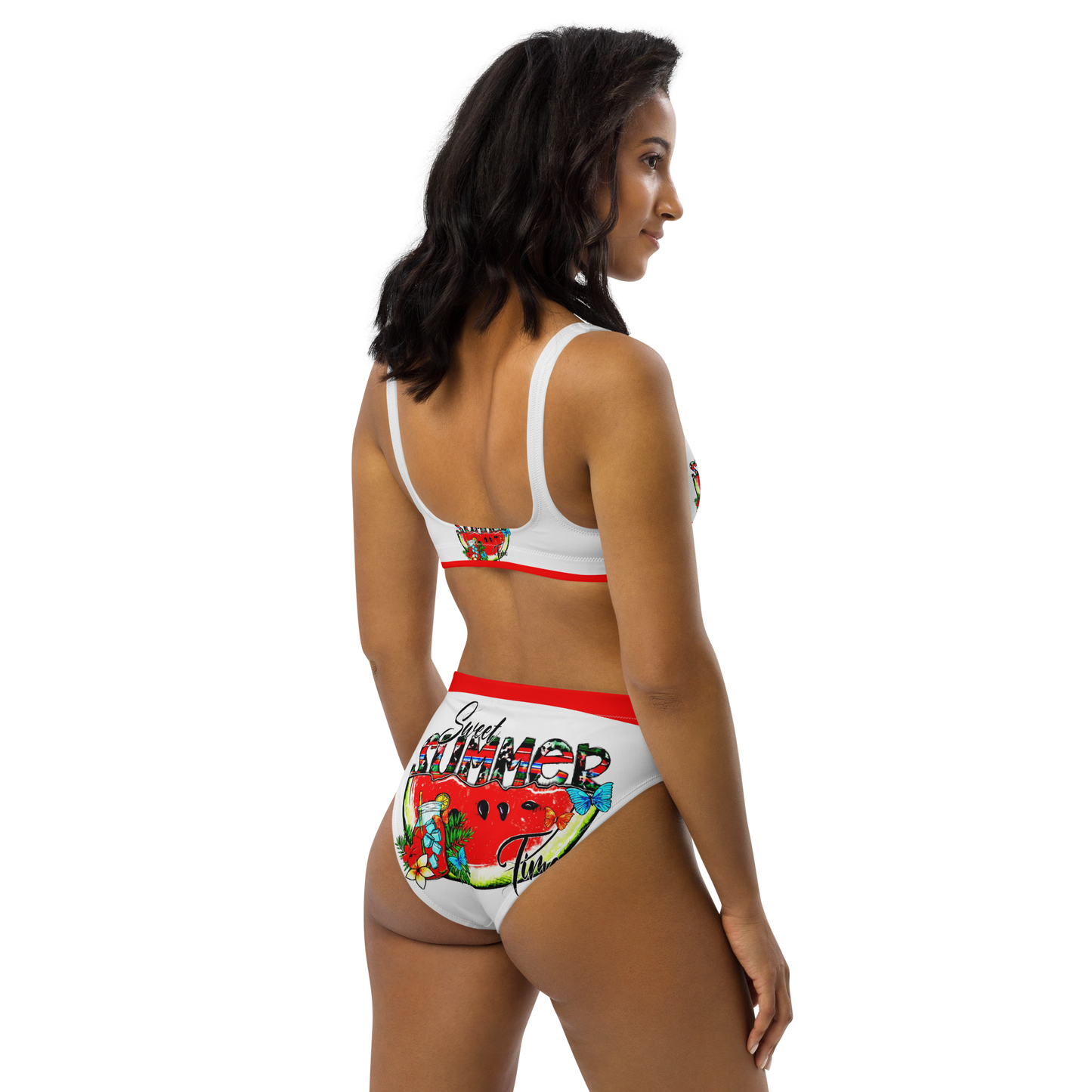 Two piece high-waisted bikini