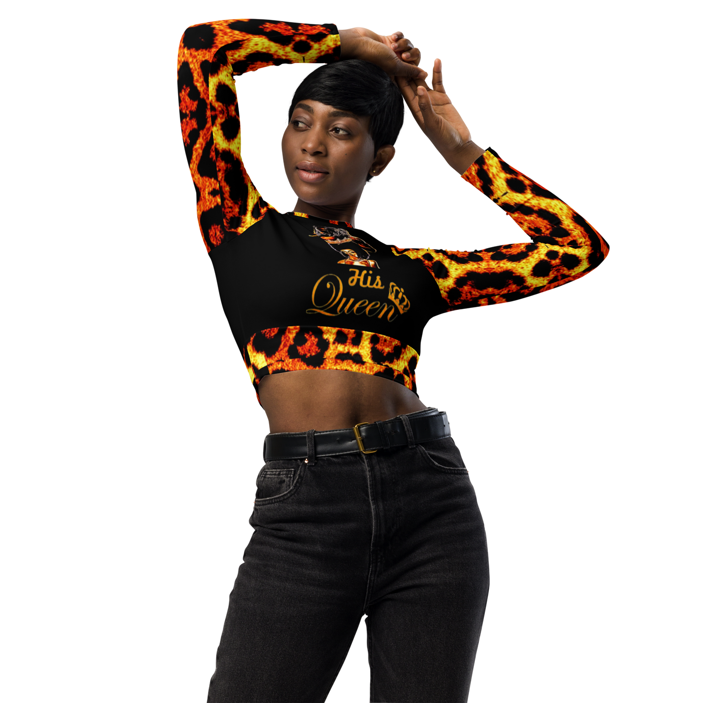 long-sleeve crop top