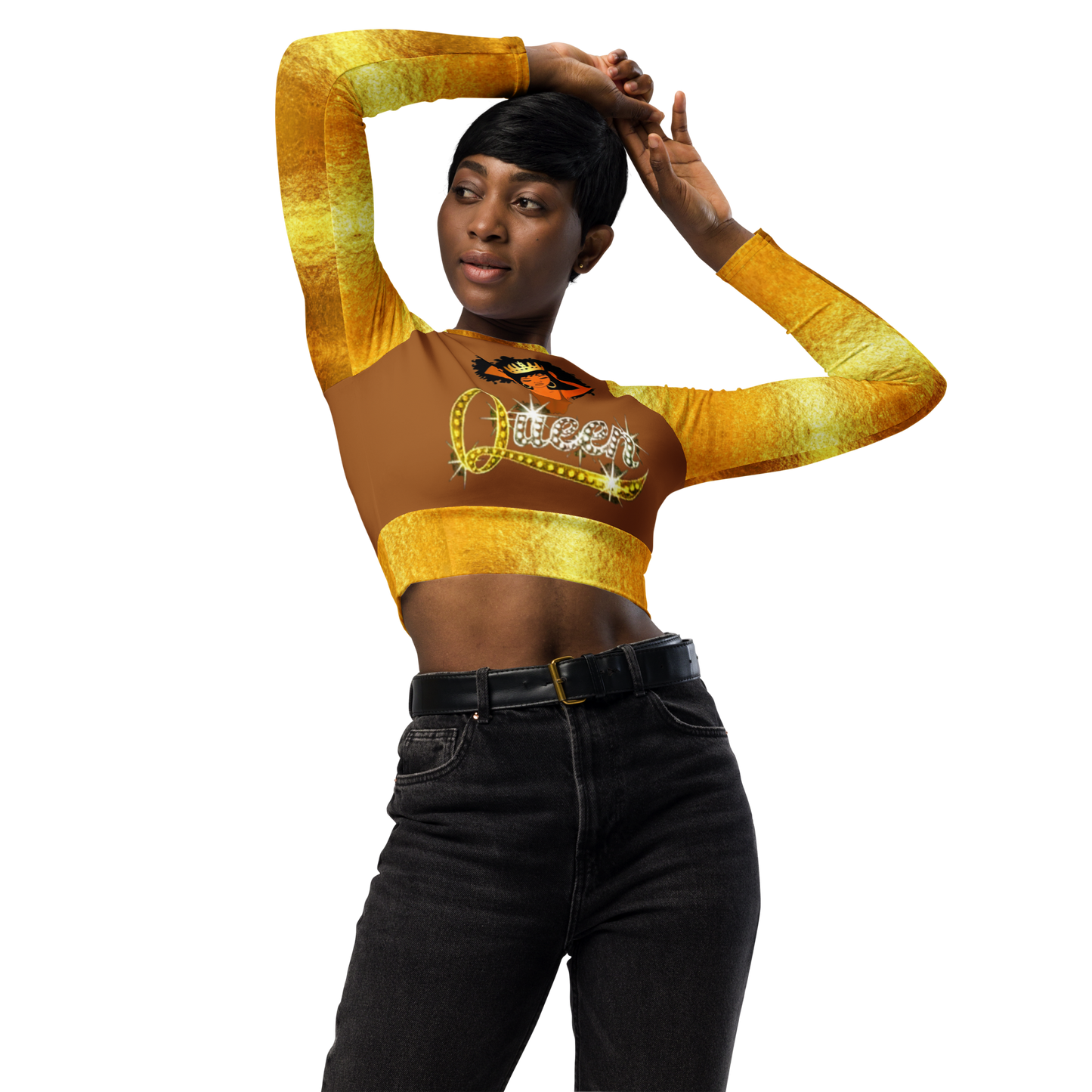 long-sleeve crop top