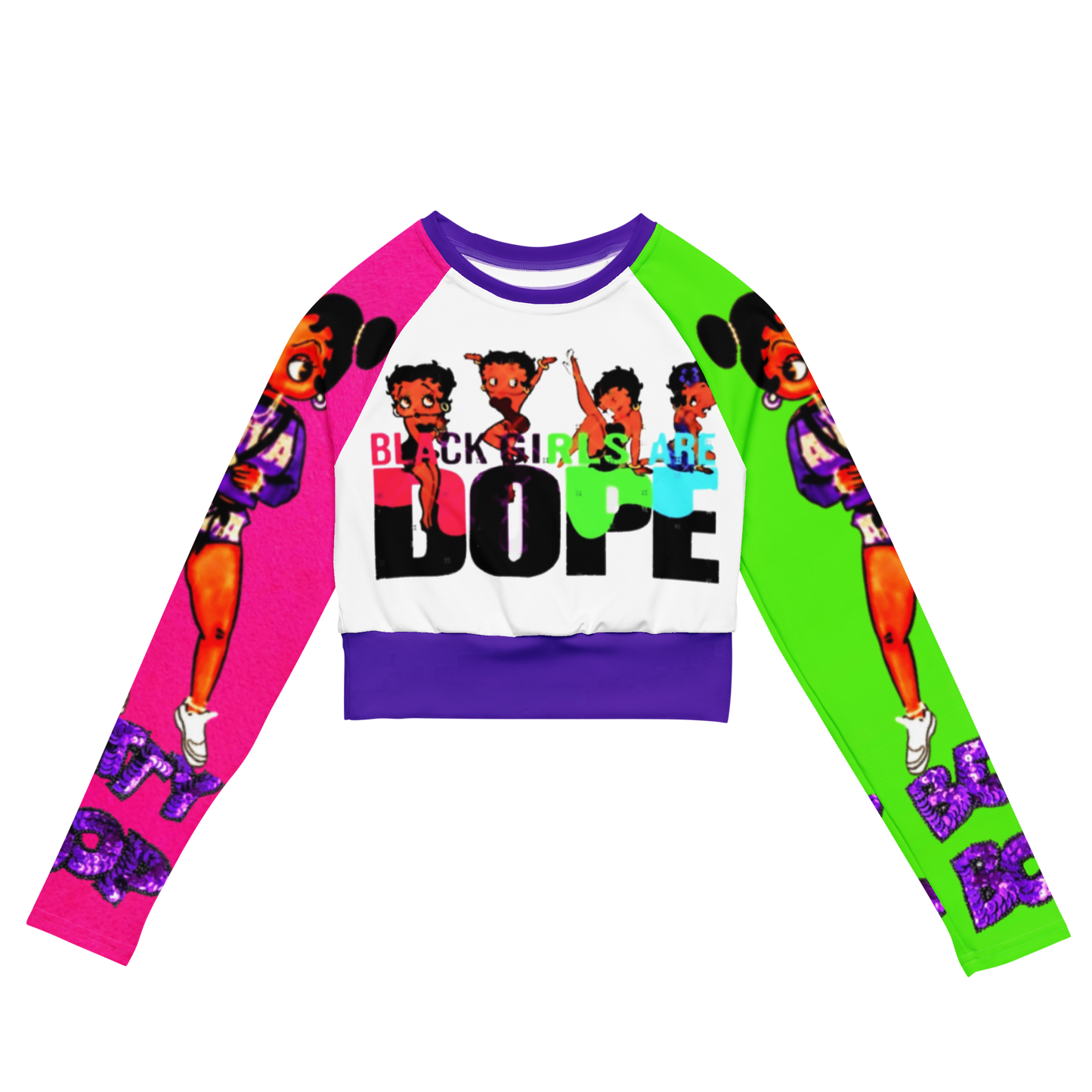 long-sleeve crop top