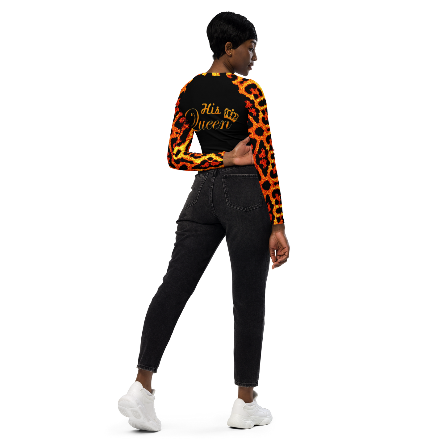 long-sleeve crop top