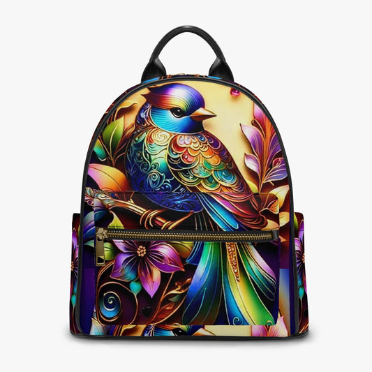 909. All Over Printed PU Backpack