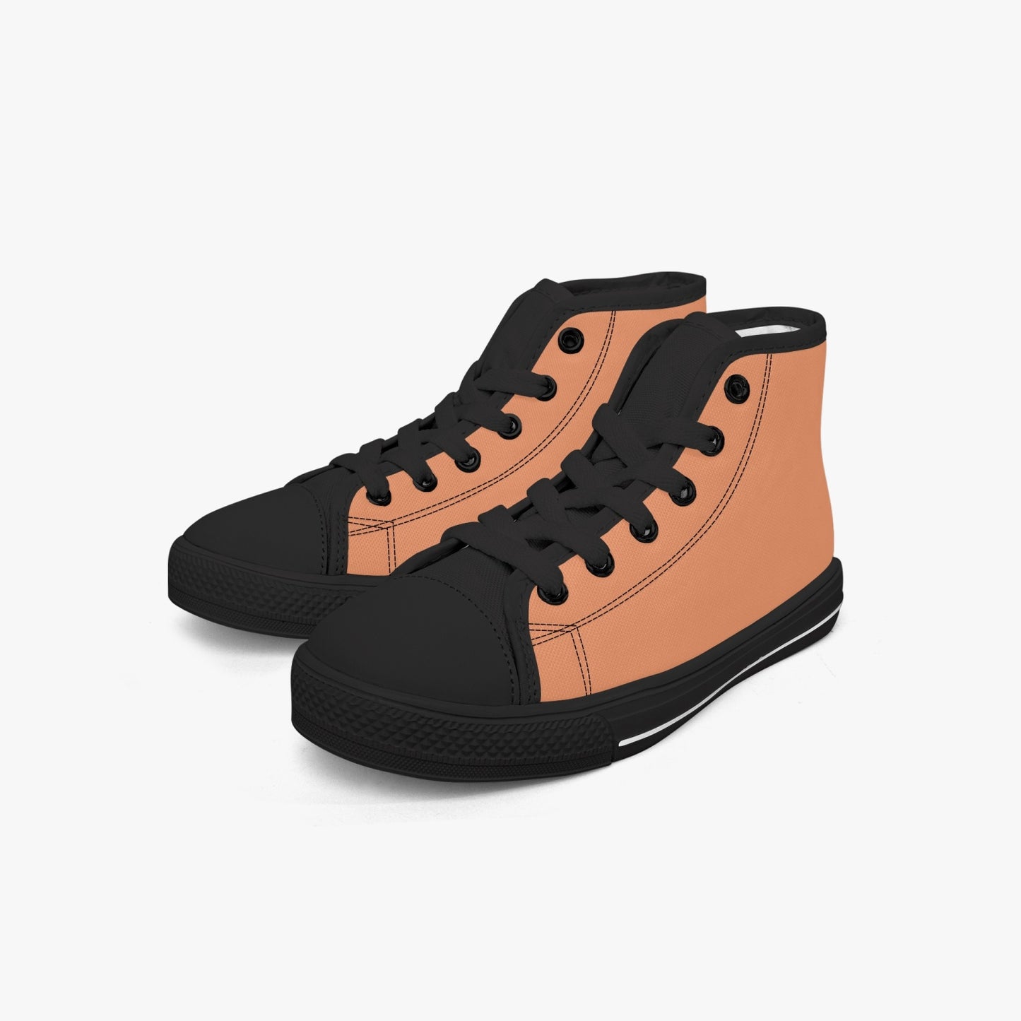 412. Kid’s High-Top Canvas Shoes-Black