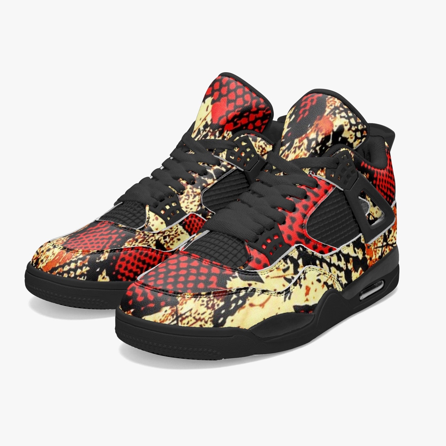 698. AJ4 Basketball Sneakers -Black Sole