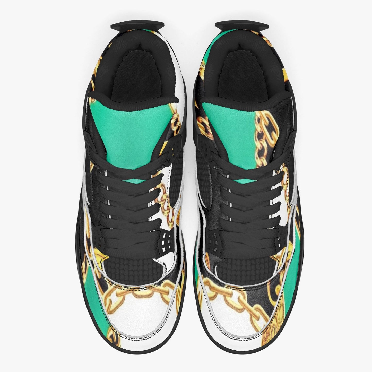 698. AJ4 Basketball Sneakers -Black Sole